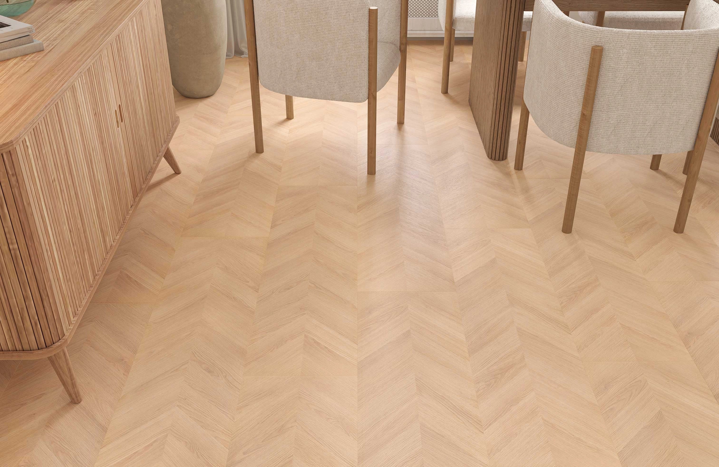 AGT 8mm Brinley Oak Chevron Laminate Flooring - Image 4
