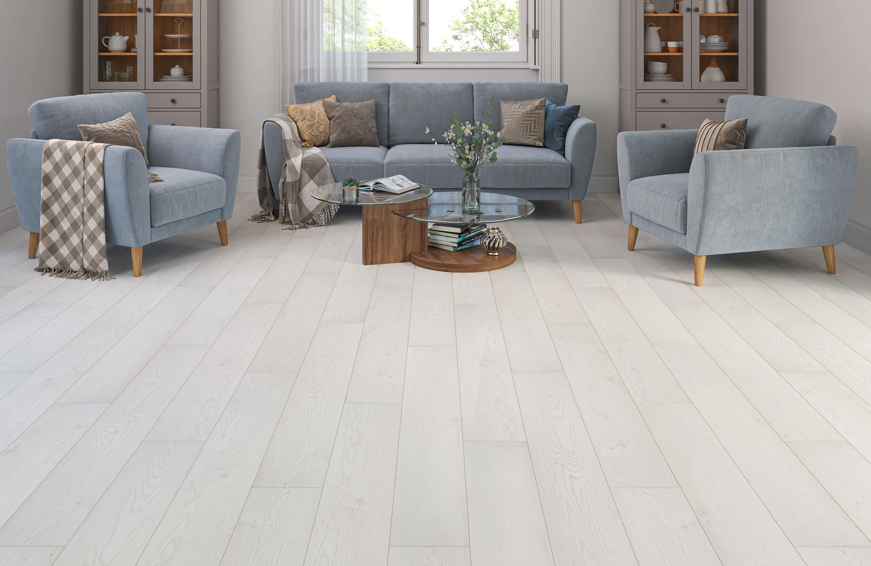 Silver Grey AGT Effect 12mm Laminate Flooring Alvera