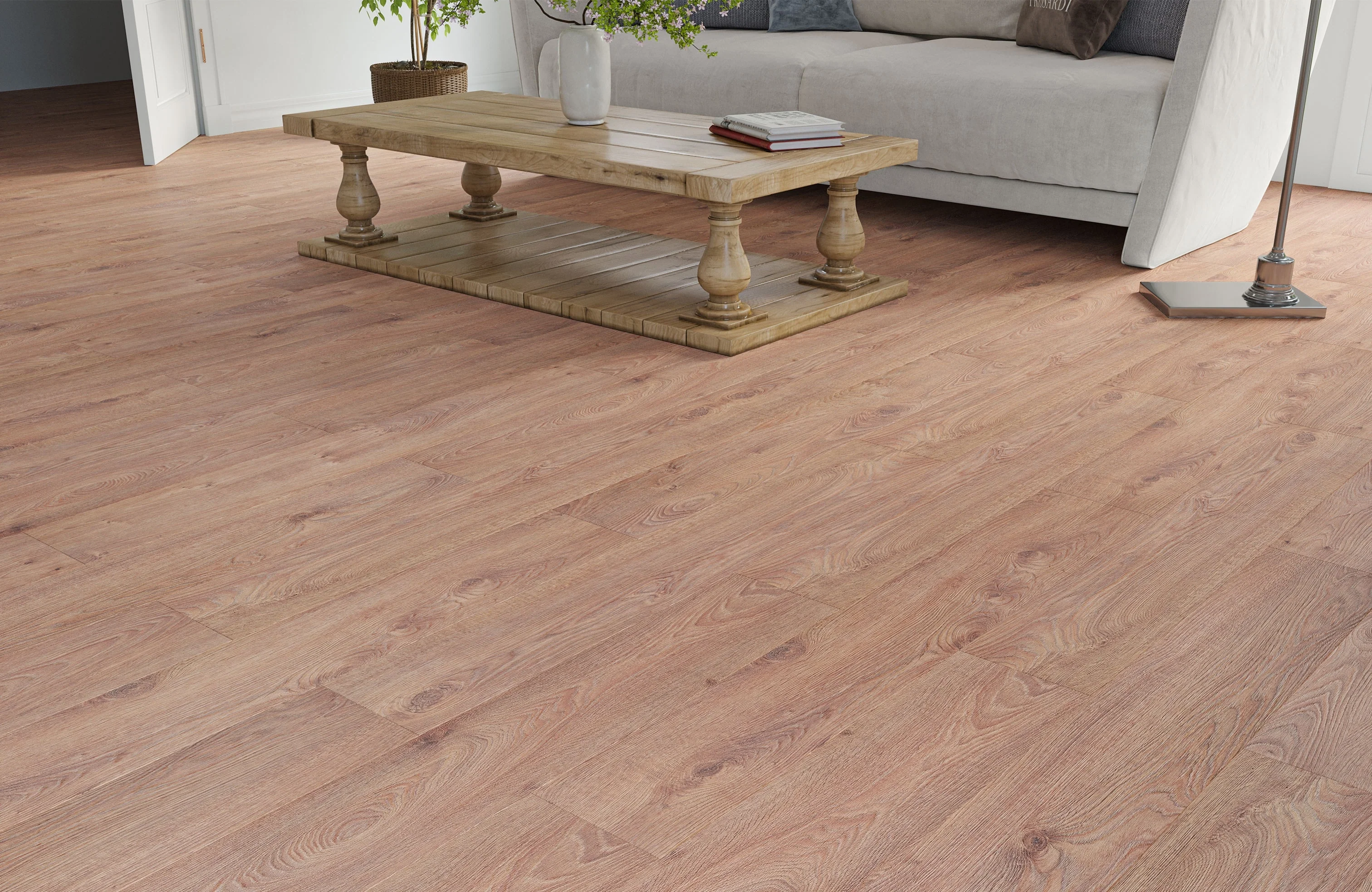 Warm Brown AGT Effect 12mm Laminate Flooring Aspen - Image 3