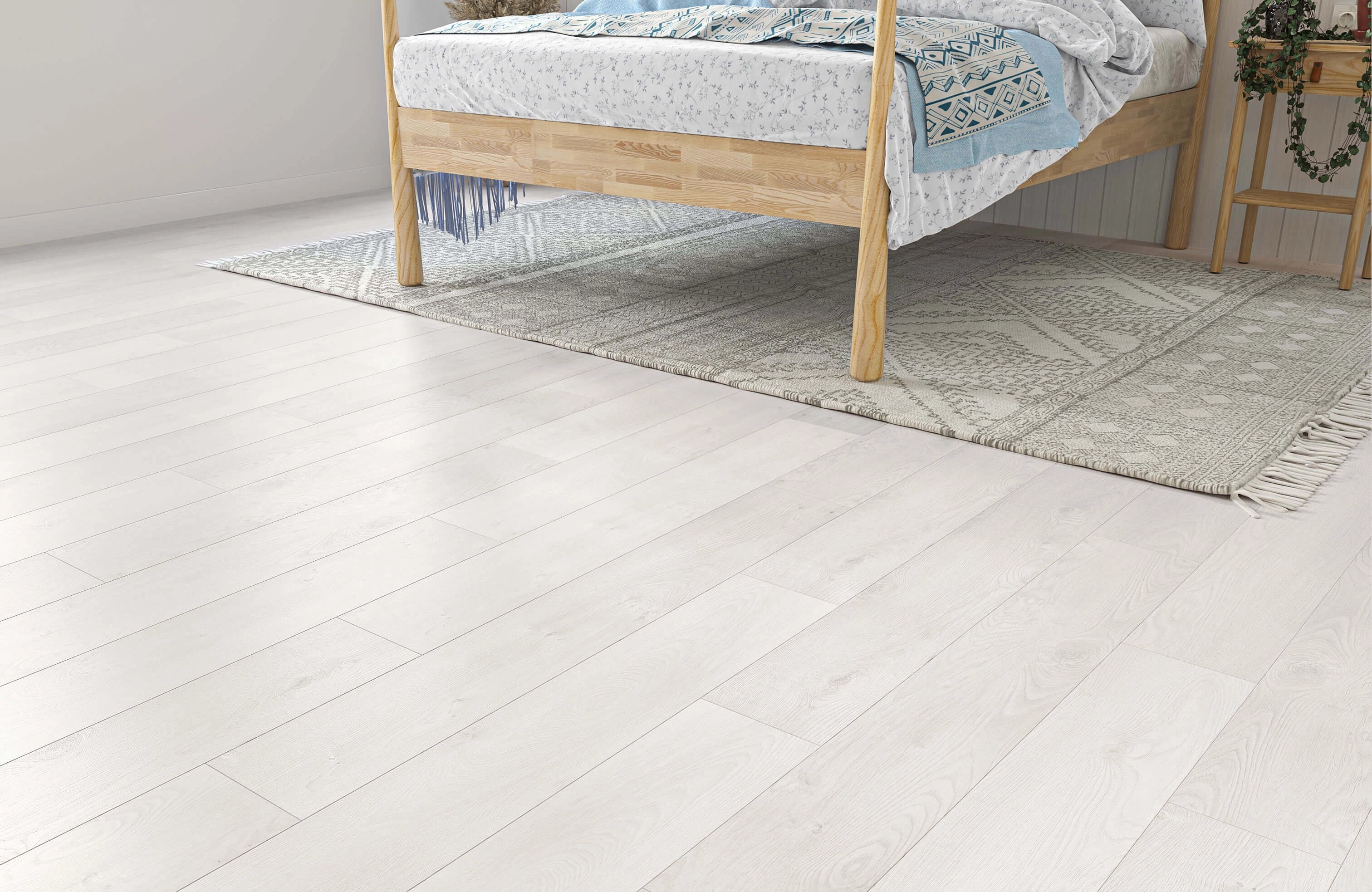 White Grey Oak AGT Effect 12mm Laminate Flooring Eterna - Image 3