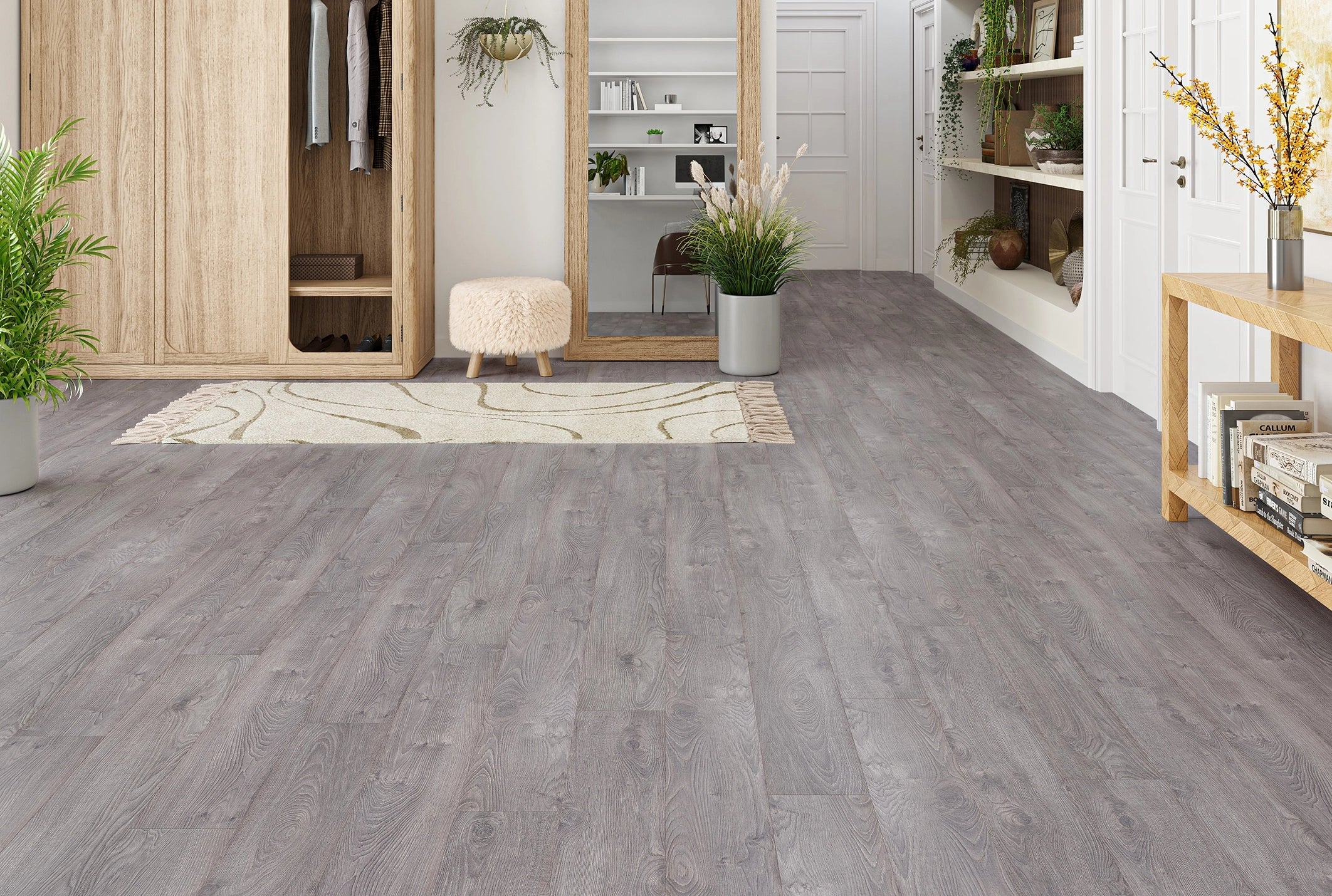 Grey Oak AGT Effect 12mm Laminate Flooring Terra - Image 4