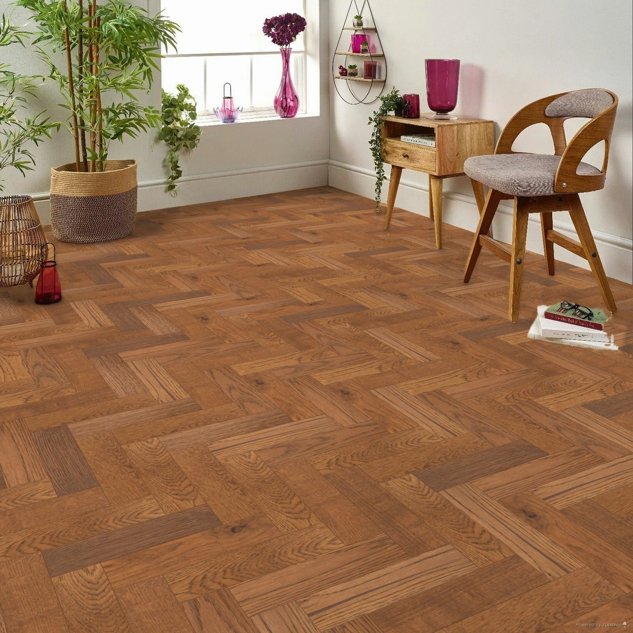 Verona Amberwood Herringbone Oak Engineered Wood Flooring - Image 8