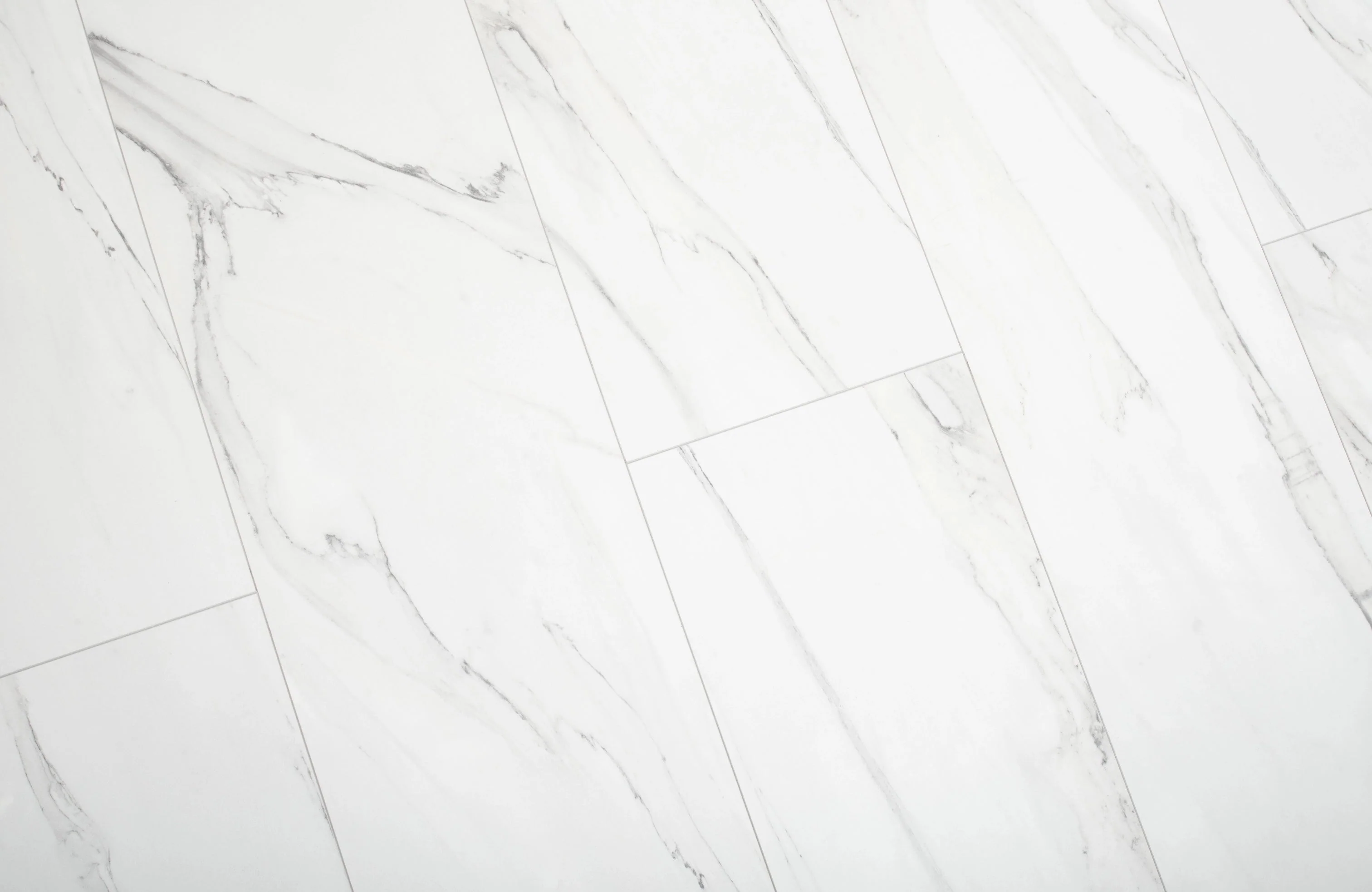 Carrara White Marble Tile Laminate Flooring - Image 5