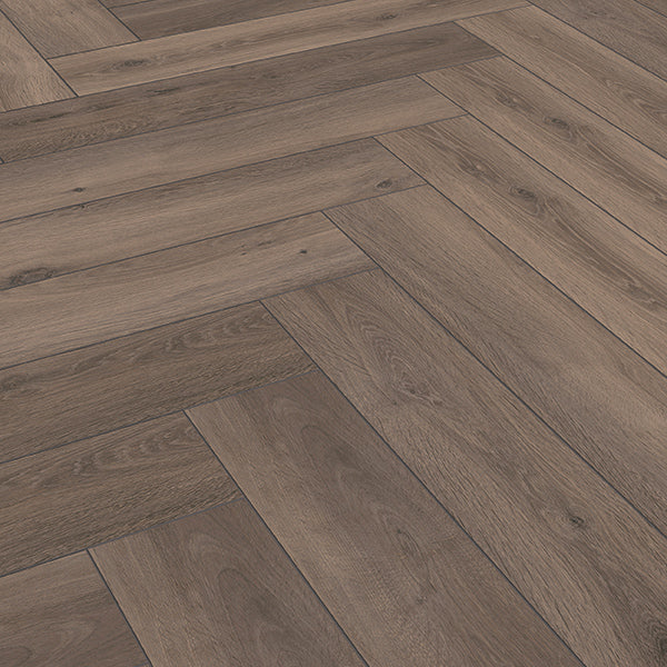 Forenzo Charcoal Trufflewood wide Herringbone Laminate Flooring - Image 7