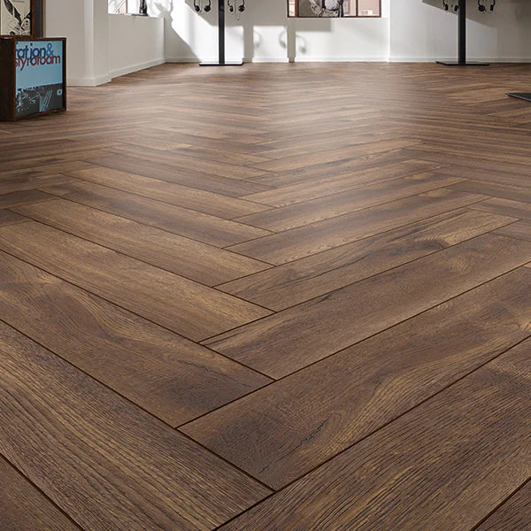 Forenzo Crownwood Oak Wide Herringbone Laminate Flooring - Image 2