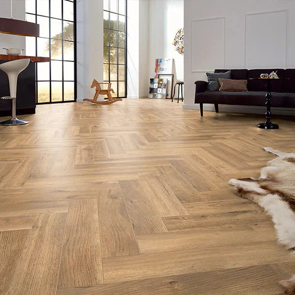 Forenzo Majestic Oak Wide Herringbone Laminate Flooring - Image 3