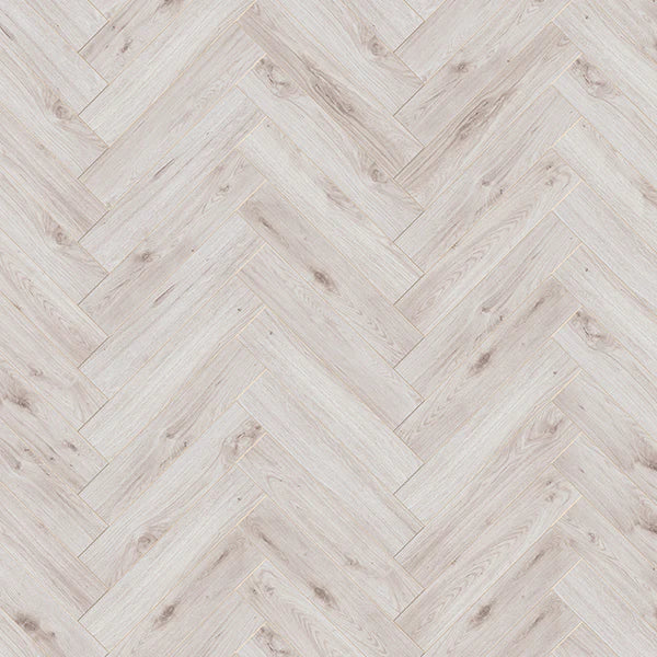 Forenzo White Oak wide Herringbone Laminate Flooring - Image 3