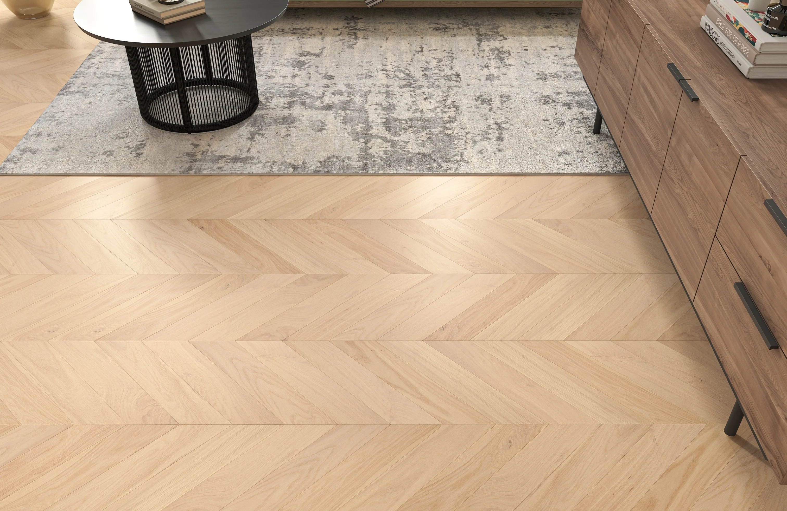 Grantham Oak 14mm Chevron Engineered Wood Flooring - Image 3