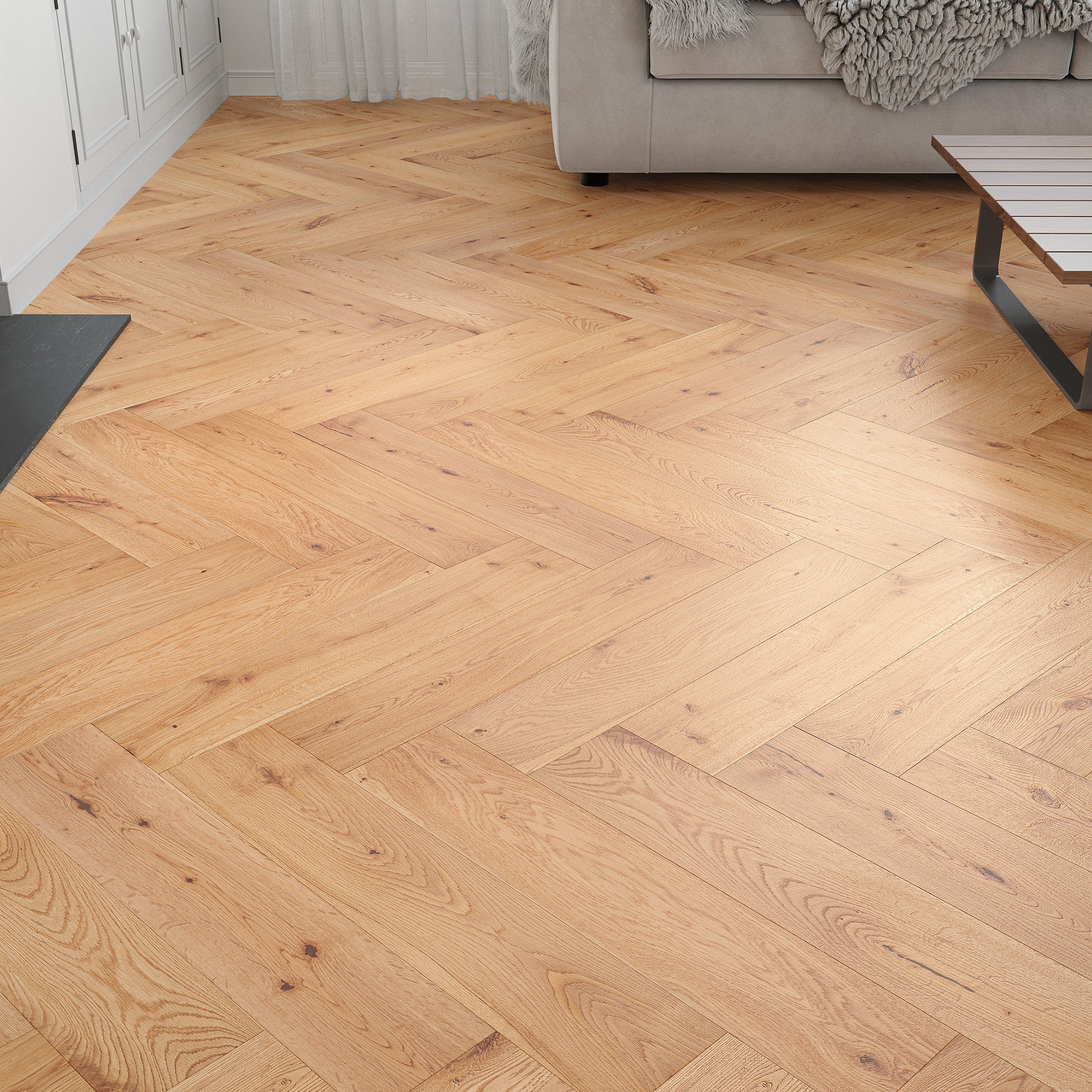 Holloway Grain Oak 15mm Herringbone Engineered Wood Flooring - Image 4