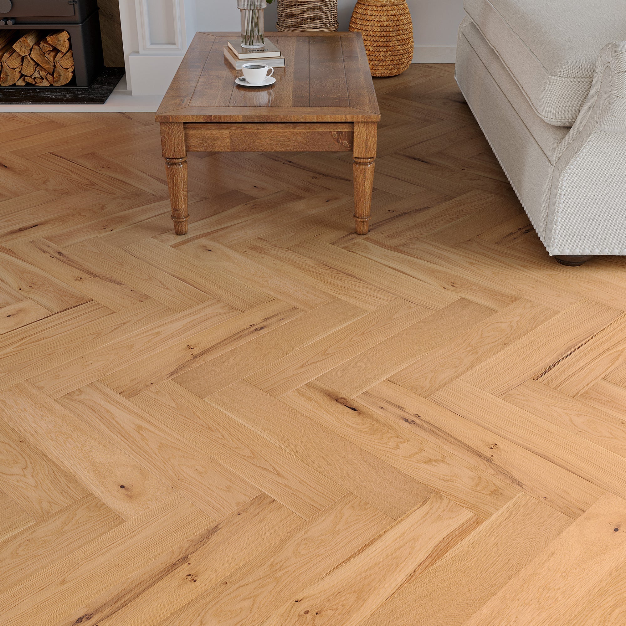 Holloway Pearl Oak 15mm Herringbone Engineered Wood Flooring - Image 5