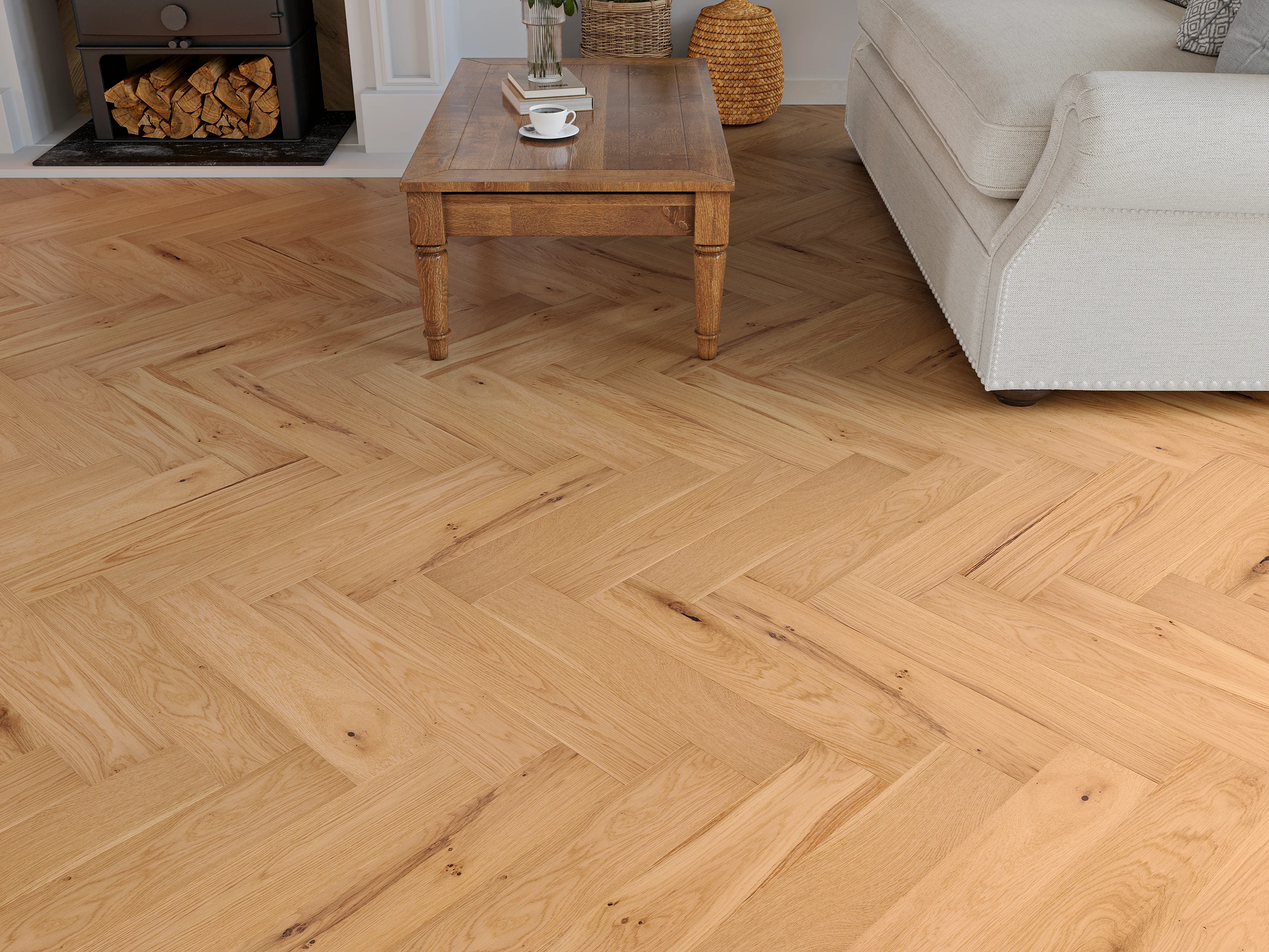 Holloway Pearl Oak 15mm Herringbone Engineered Wood Flooring - Image 8