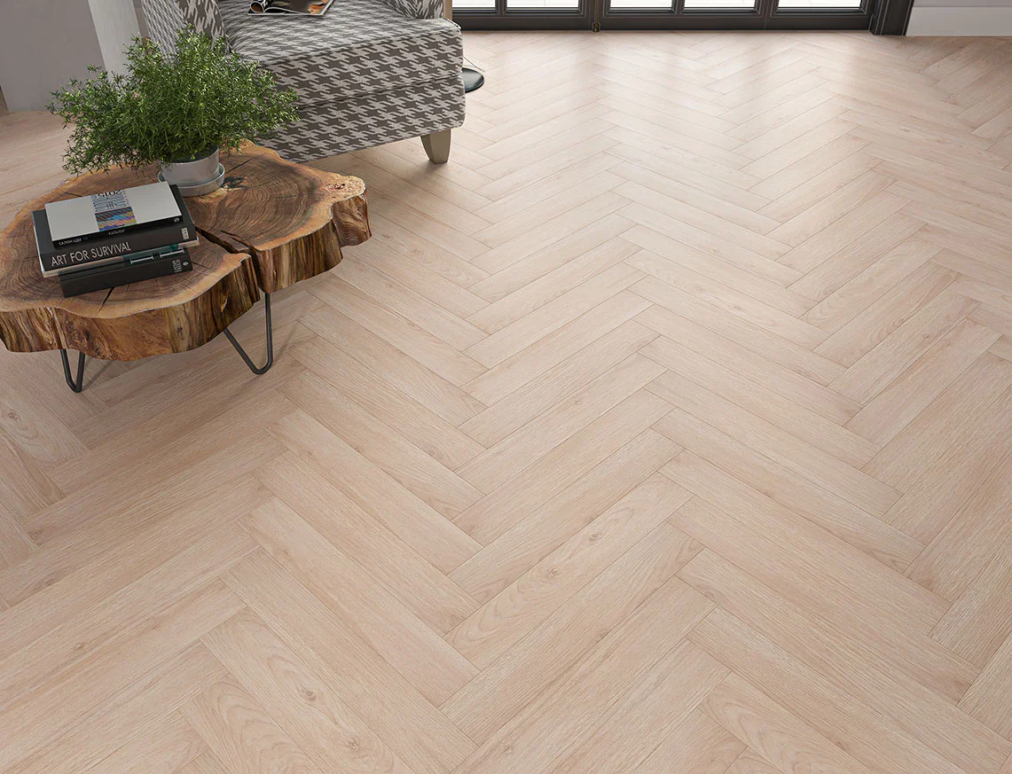 Kingsley 8mm Grand Oak Herringbone Laminate Flooring - Image 3