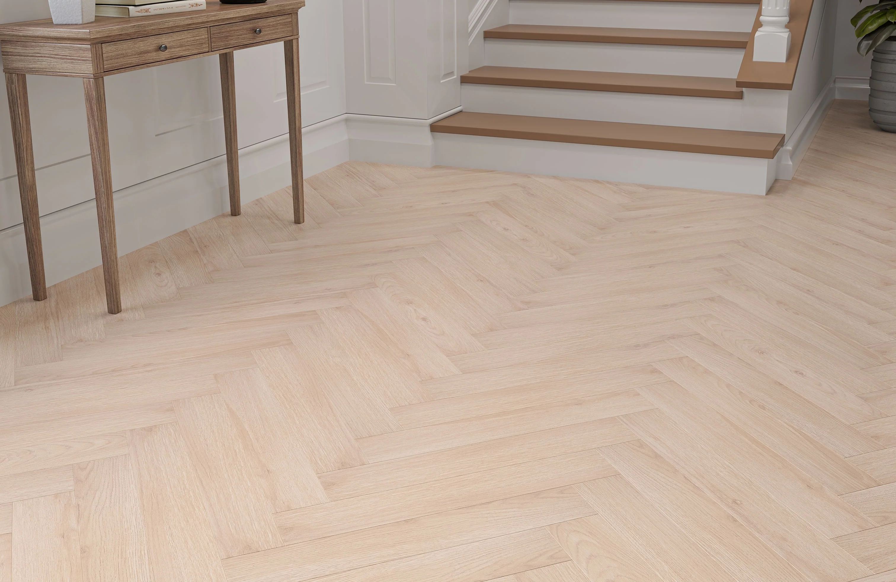 Kingsley 8mm Grand Oak Herringbone Laminate Flooring - Image 5