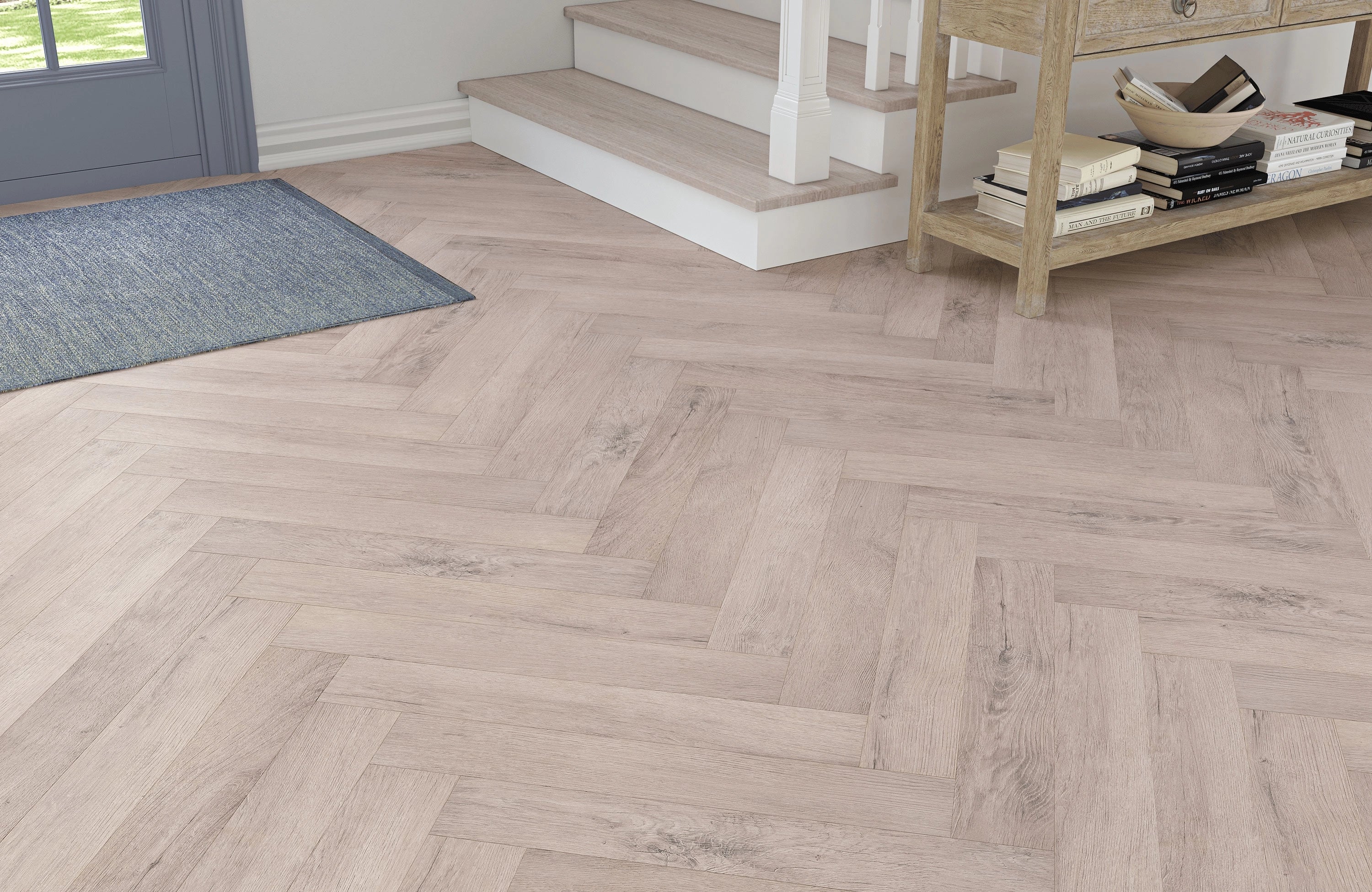 Grey Oak 8mm Kingsley Herringbone Laminate Flooring - Image 2