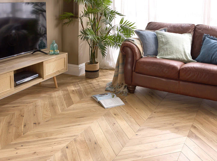 Lumen Stonewood Chevron 15mm Engineered Wood Flooring - Image 4