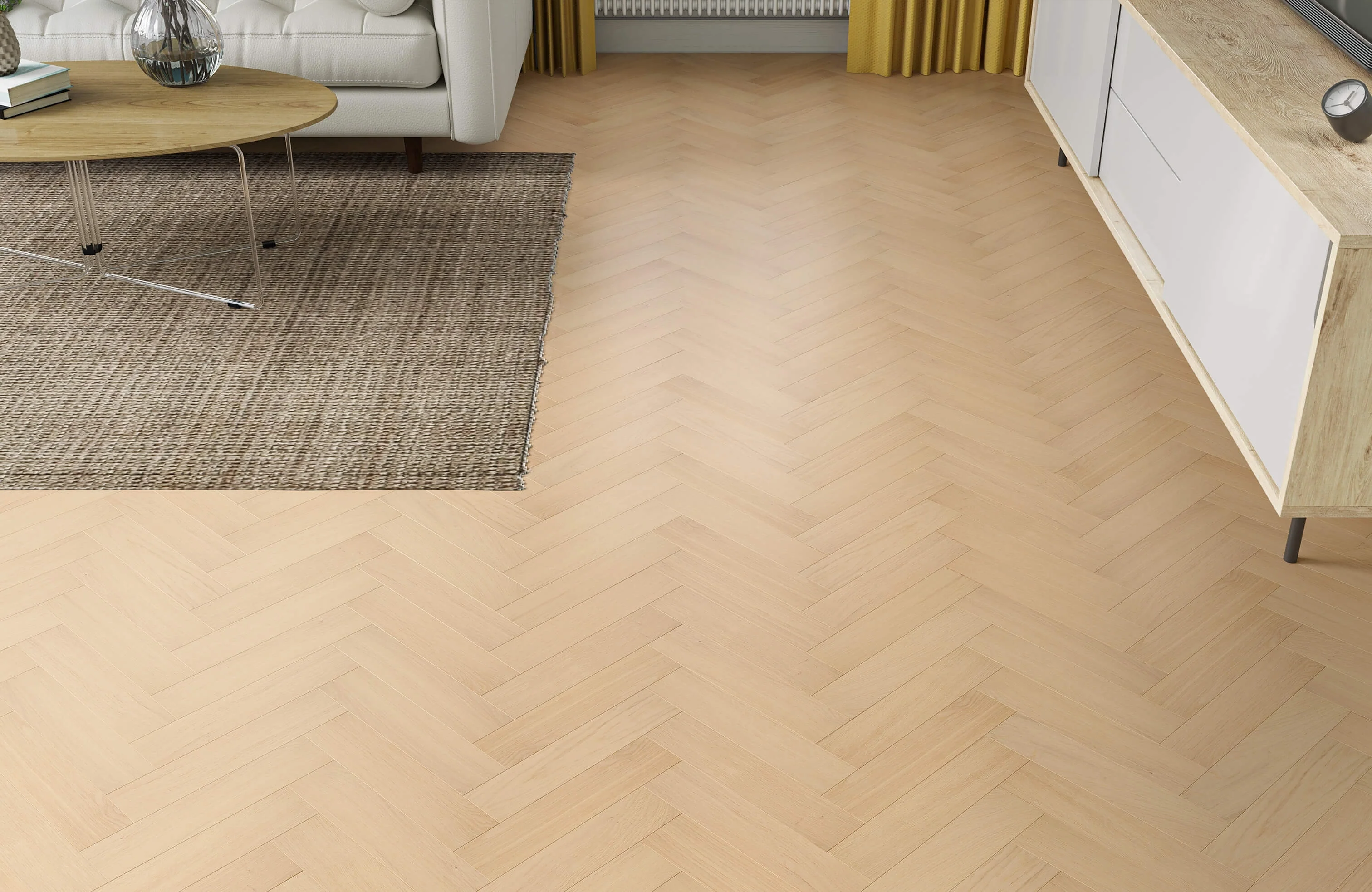 PrimeLine Norwyn Oak 20mm Herringbone Engineered Wood Flooring - Image 5