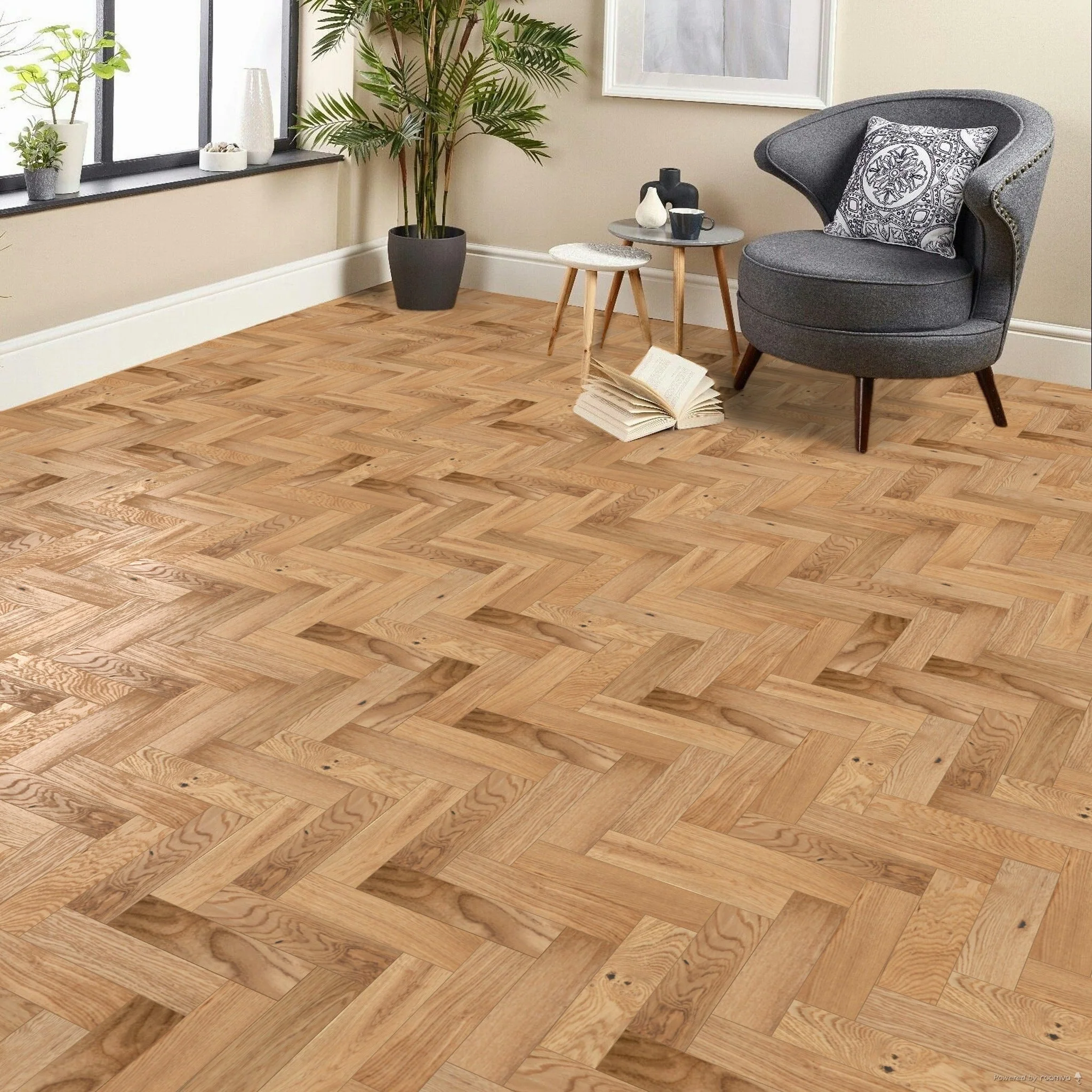 Verona Redhill Herringbone Oak Engineered Wood Flooring - Image 6