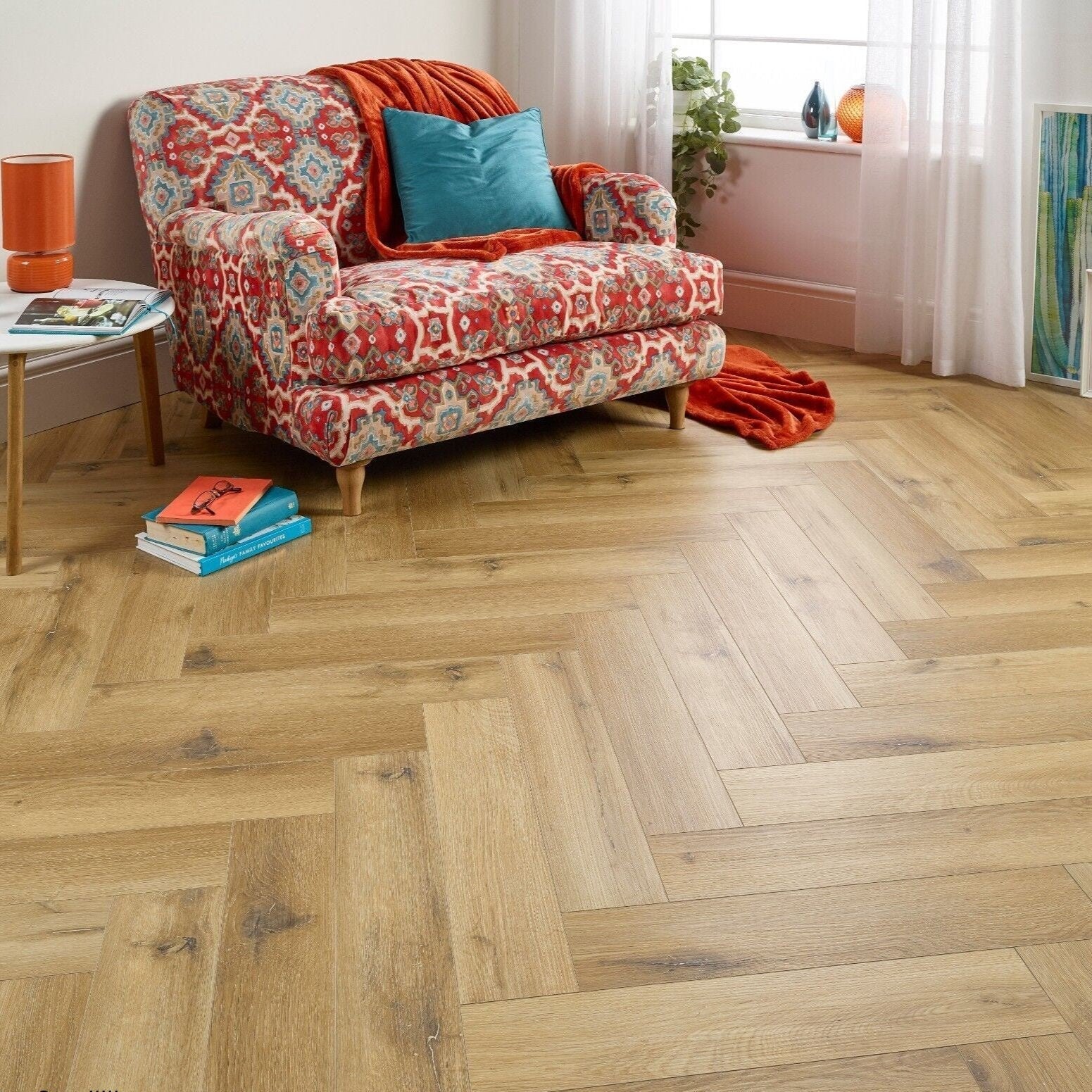 Regalia Dune Natural Oak 6mm Herringbone LVT Rigid Core Click Luxury Vinyl Tile Flooring - Image 3