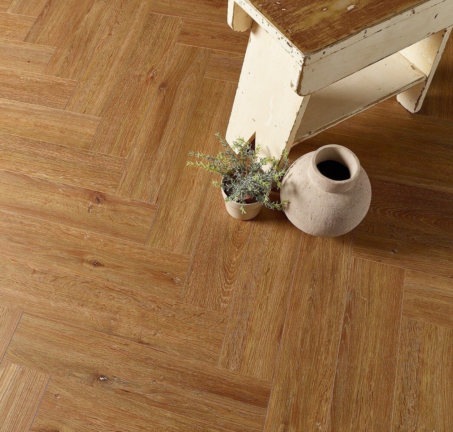 Regalia Maple Oak 6mm Herringbone LVT Rigid Core Click Luxury Vinyl Tile Flooring - Image 3