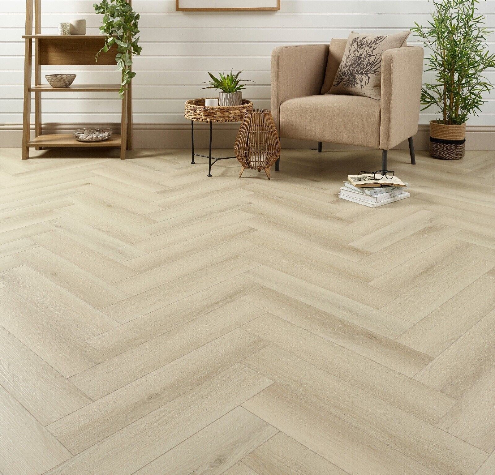 Regalia Pearl Oak 6mm Herringbone LVT Rigid Core Click Luxury Vinyl Tile Flooring - Image 4