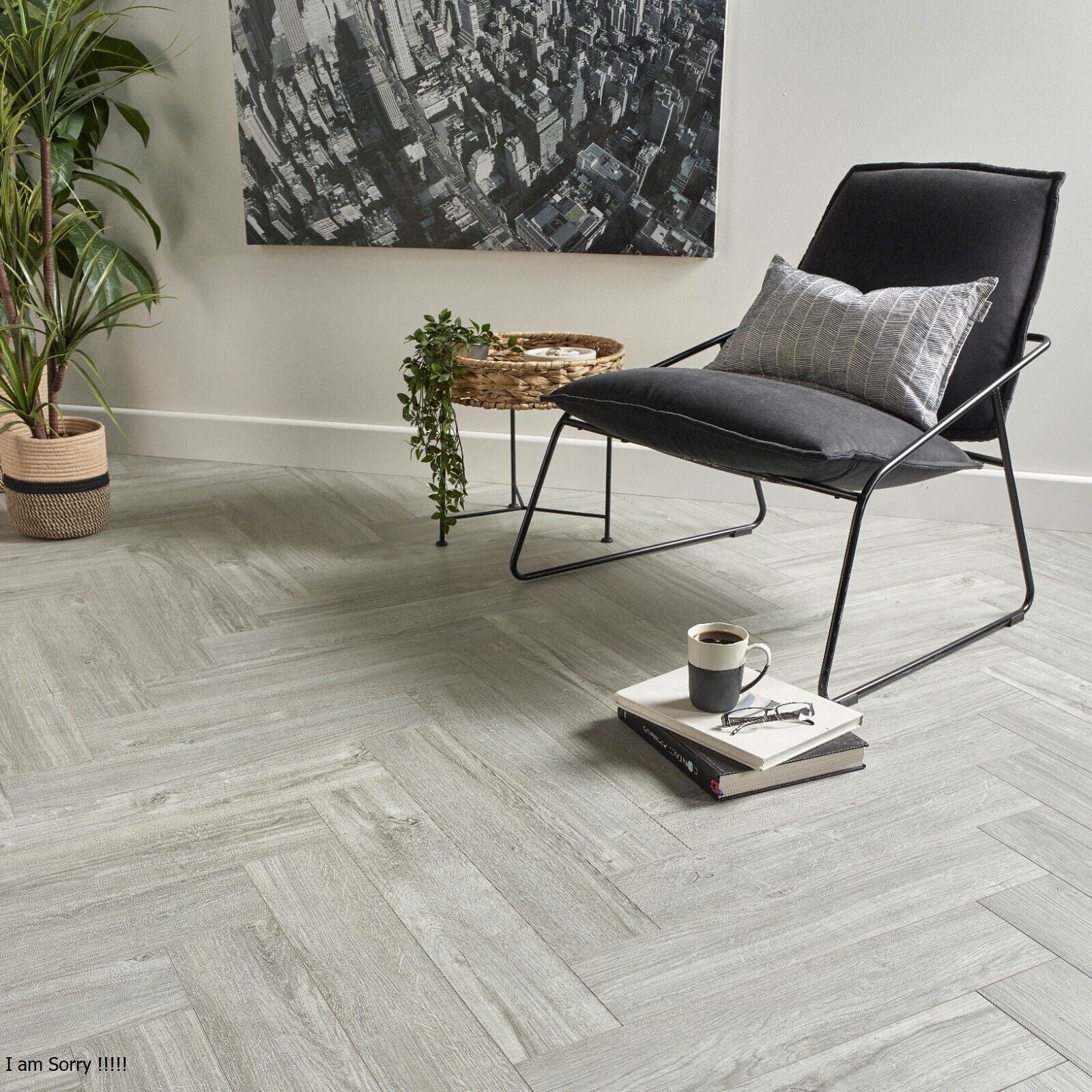 Regalia Frost Grey Oak 6mm Herringbone LVT Rigid Core Click Luxury Vinyl Tile Flooring - Image 3