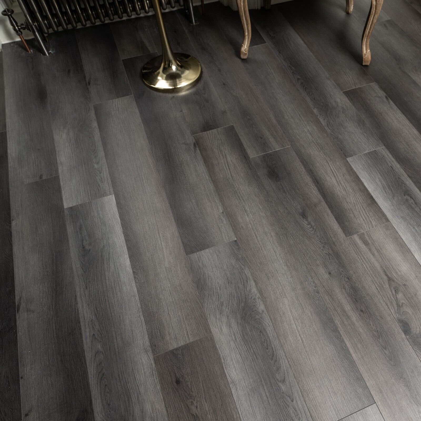 Sovereign Obsidian Grey 6mm Plank LVT Rigid Core SPC Click Luxury Vinyl Tile Flooring - Image 8