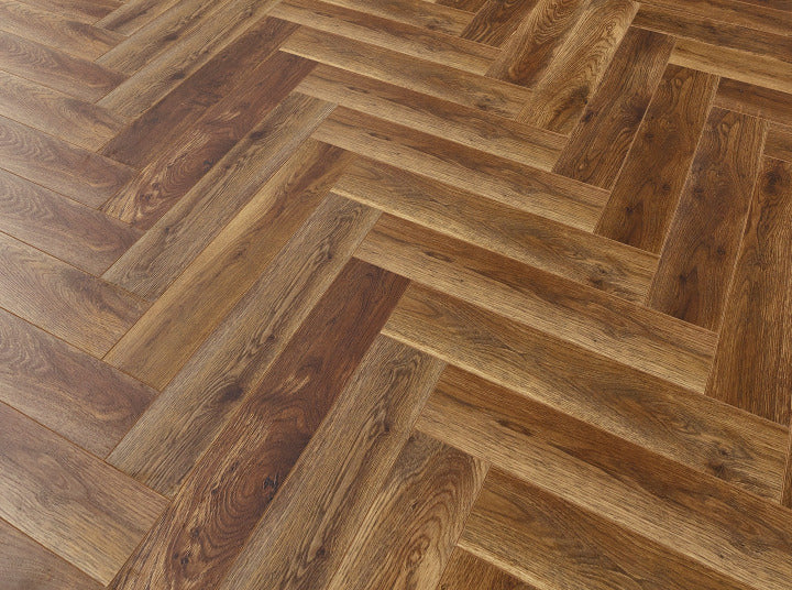 Starward Espresso Click 12mm Herringbone Laminate Flooring - Image 4