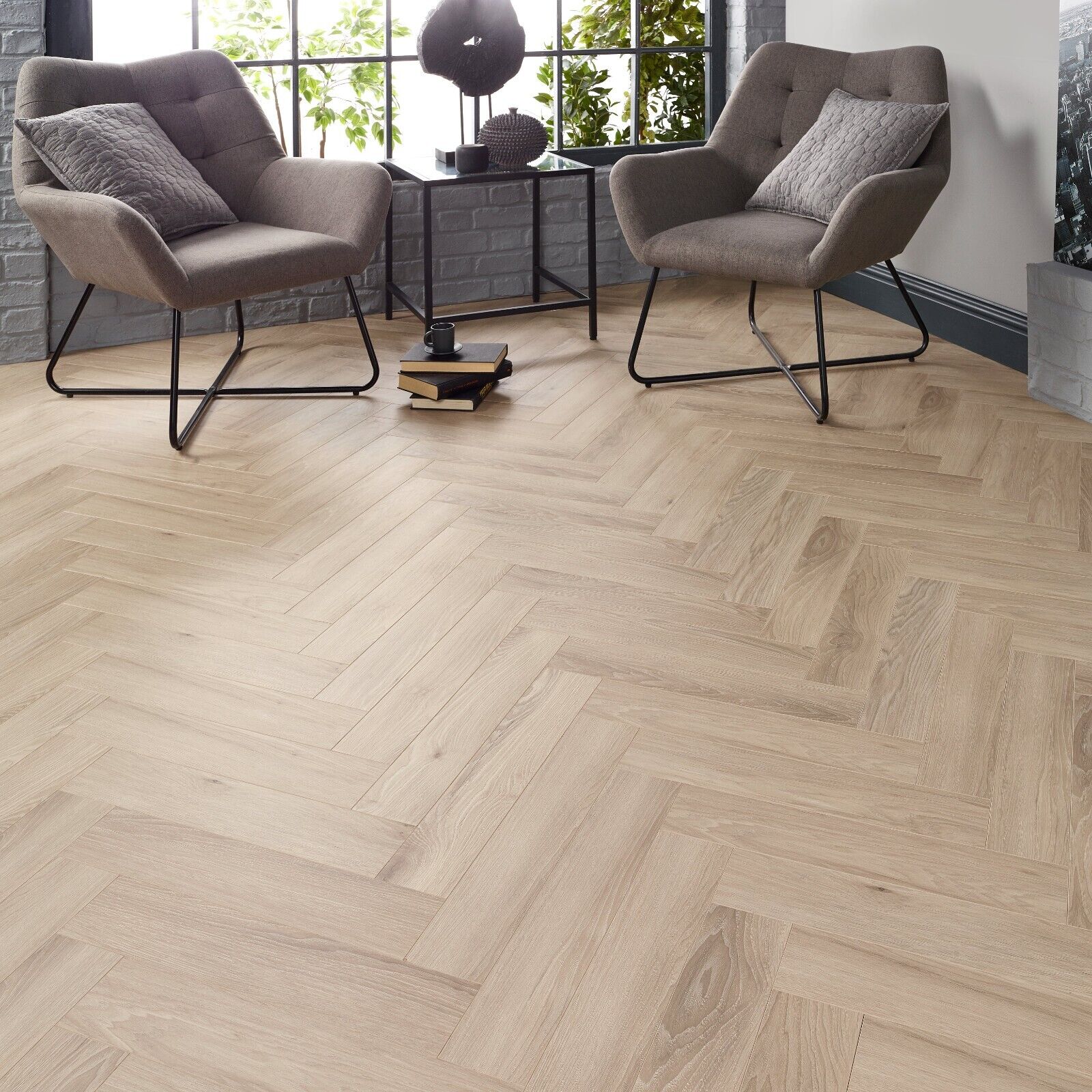Starward Iceberg 12mm Herringbone Laminate Flooring - Image 3