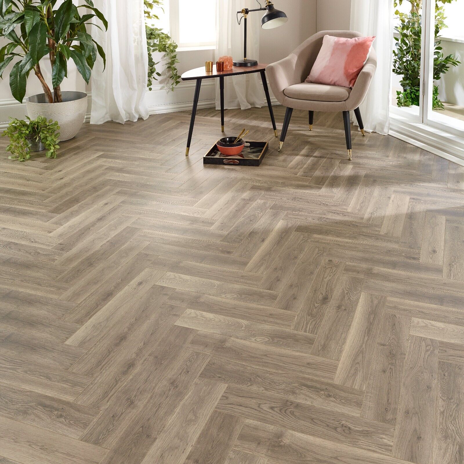 Starward Nocturne 12mm Herringbone Laminate Flooring - Image 5