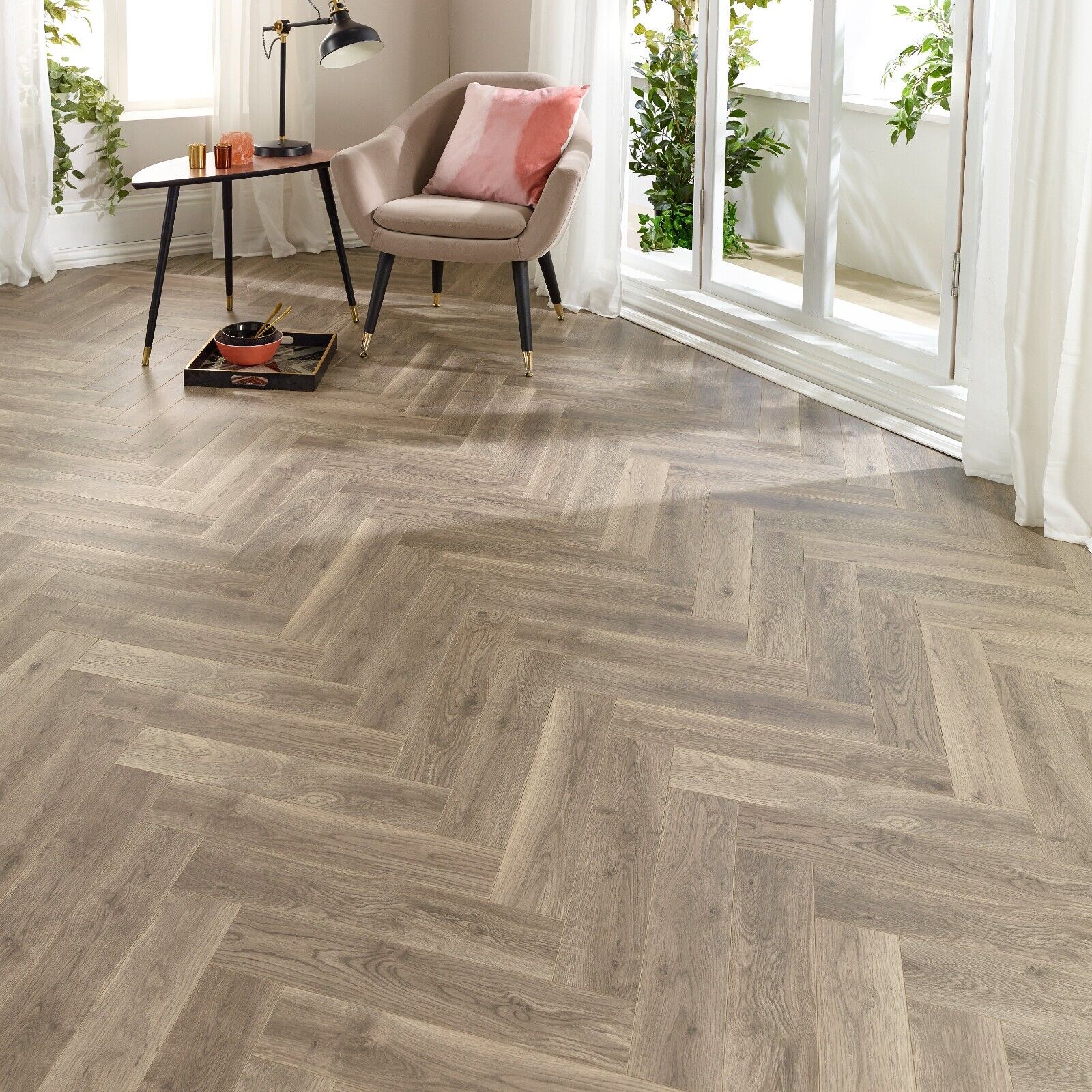 Starward Nocturne 12mm Herringbone Laminate Flooring - Image 6