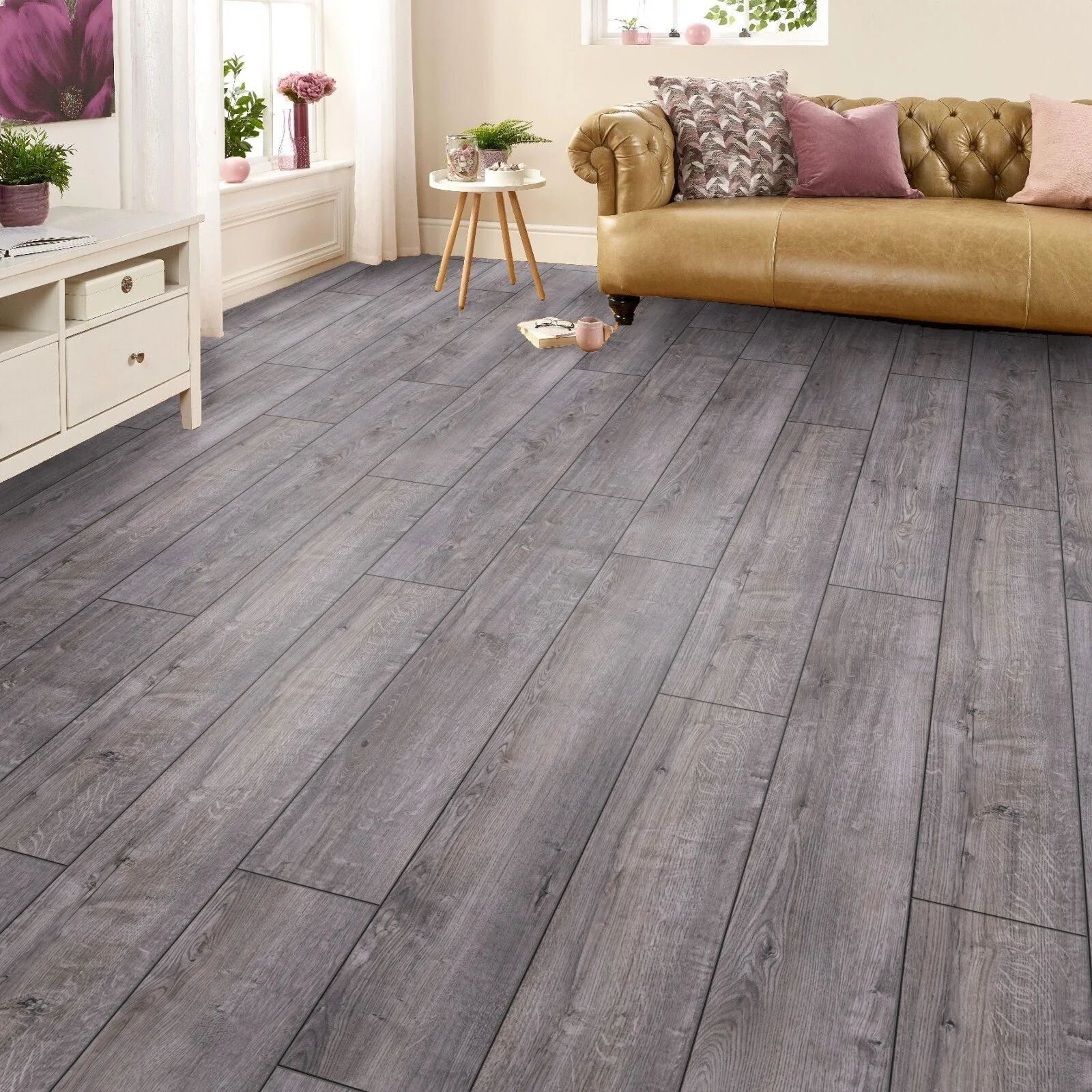 STEP Click Plus Campus Grey Laminate Flooring - Image 3