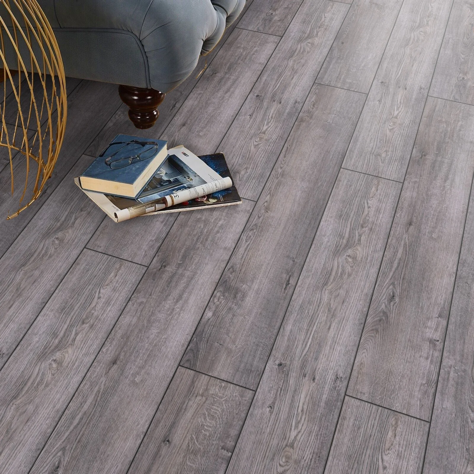 STEP Click Plus Campus Grey Laminate Flooring - Image 6