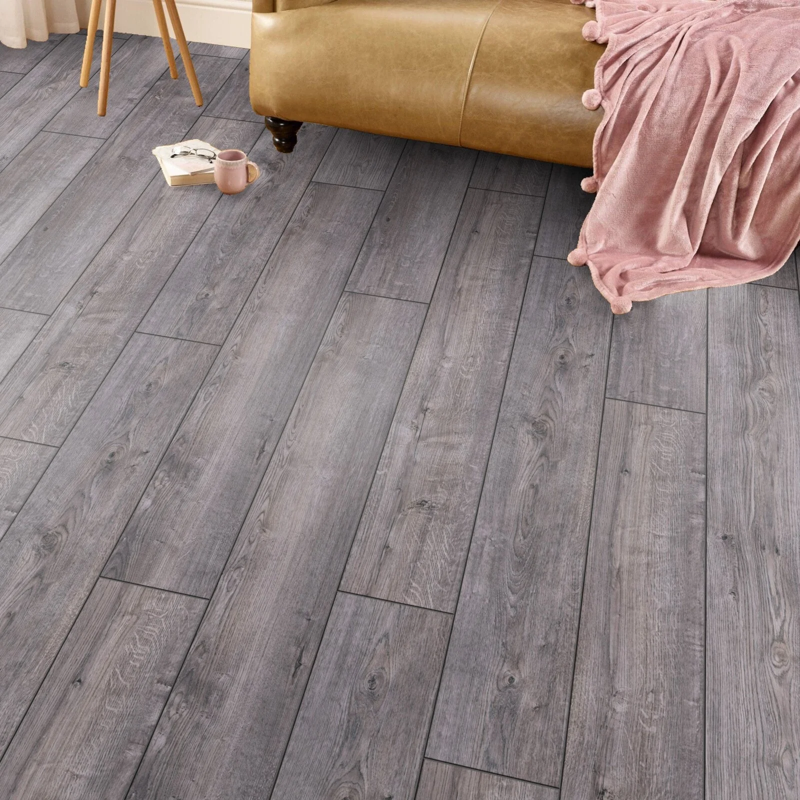 STEP Click Plus Campus Grey Laminate Flooring - Image 7