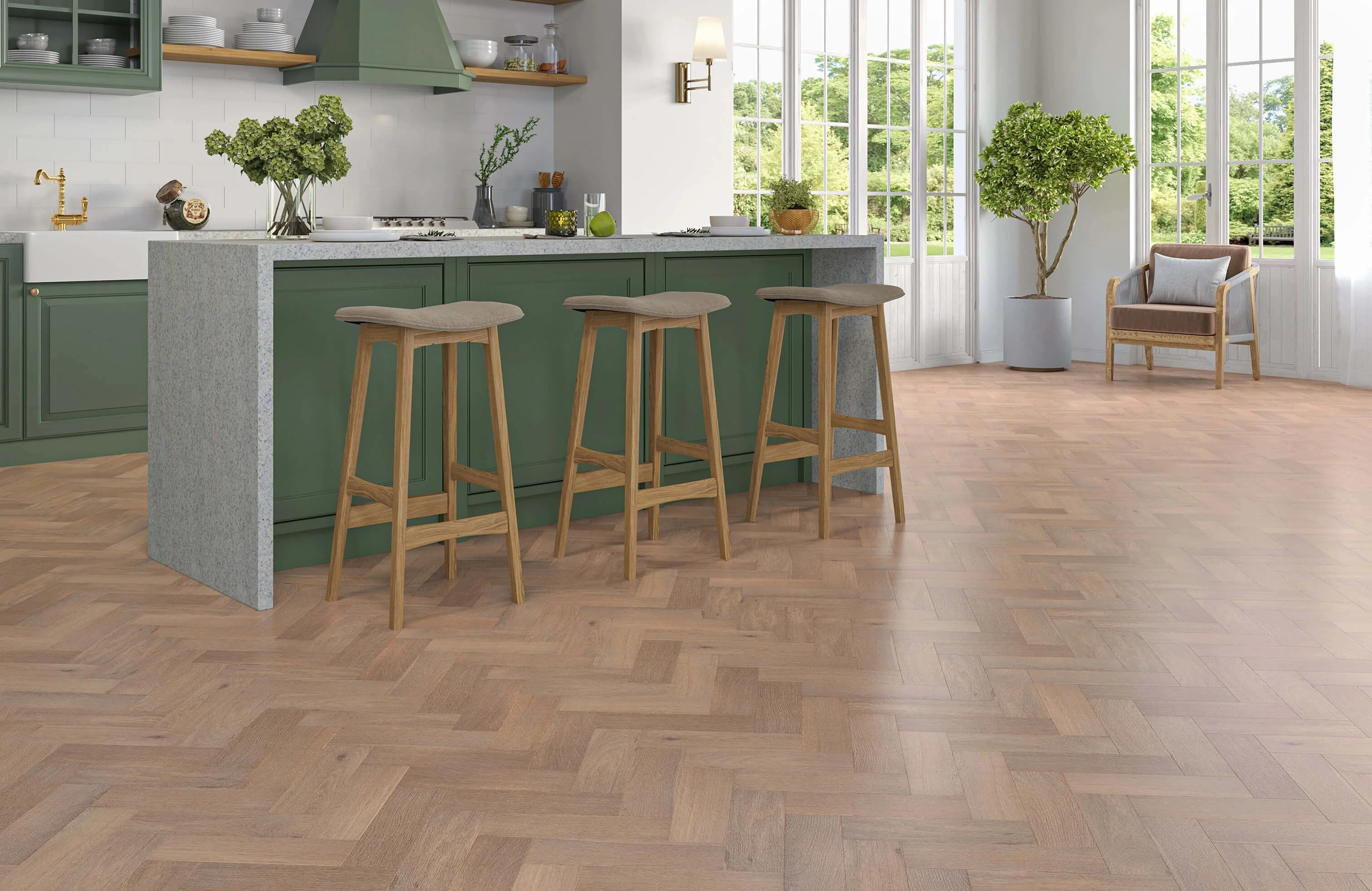 Thameside Oak Herringbone 14mm Engineered Wood Flooring - Image 8