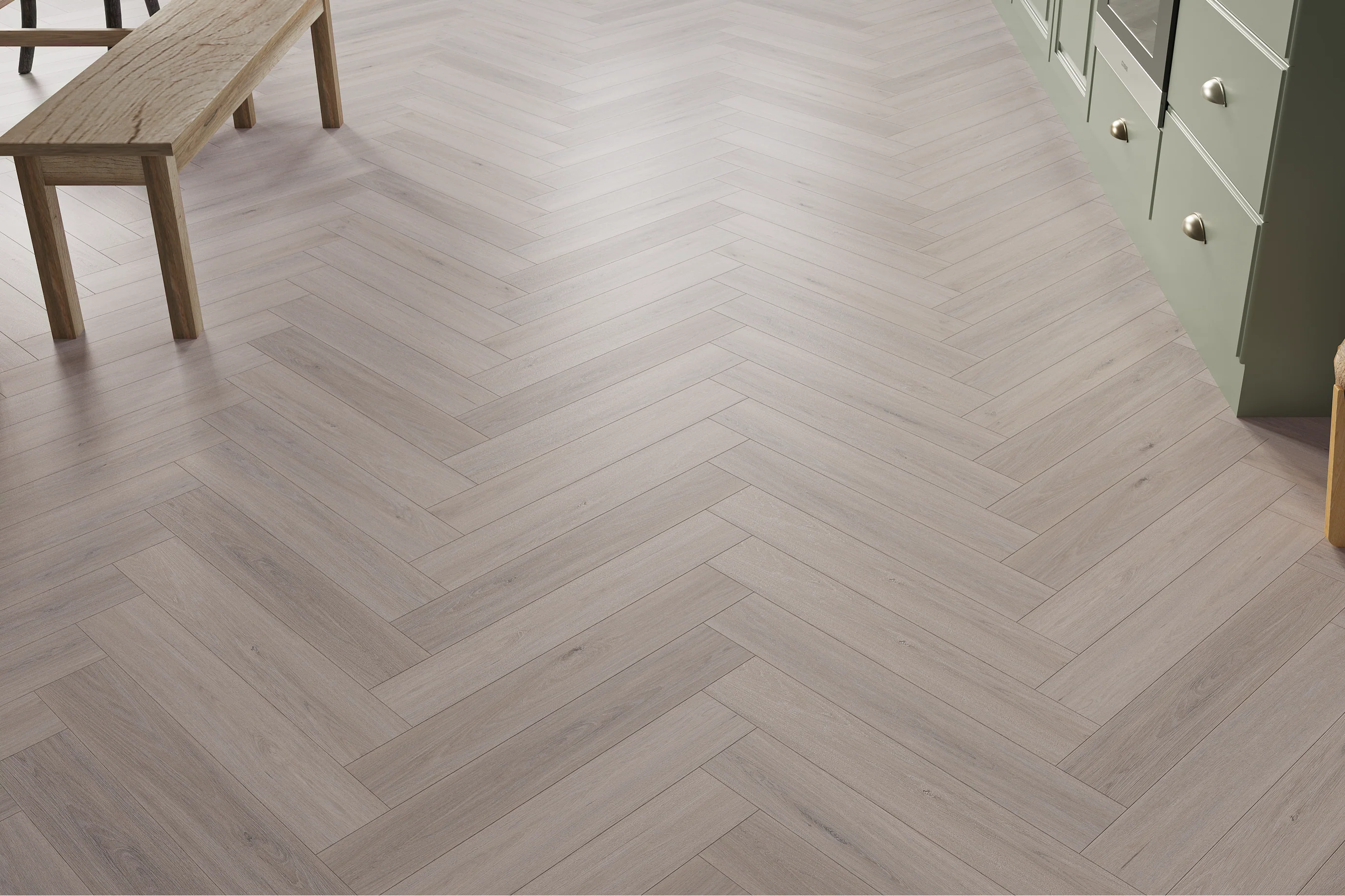 Fairford Oak Herringbone LVT Rigid Core SPC Click Luxury Vinyl Tile Flooring - Image 3