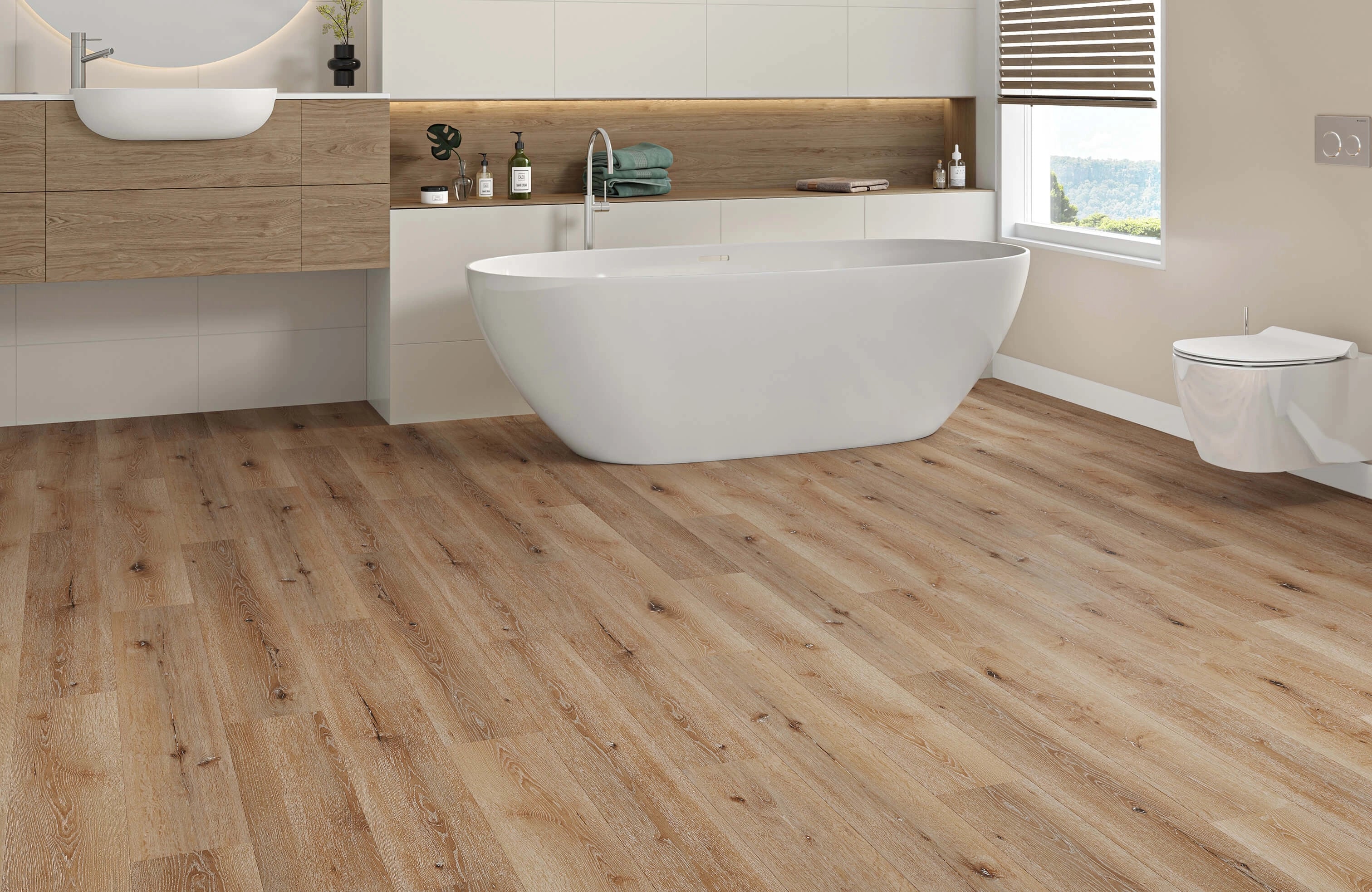 Waterproof Haworth Oak Plank 0.55mm Wear Layer LVT Rigid Core SPC Click Luxury Vinyl Tile Flooring - Image 2
