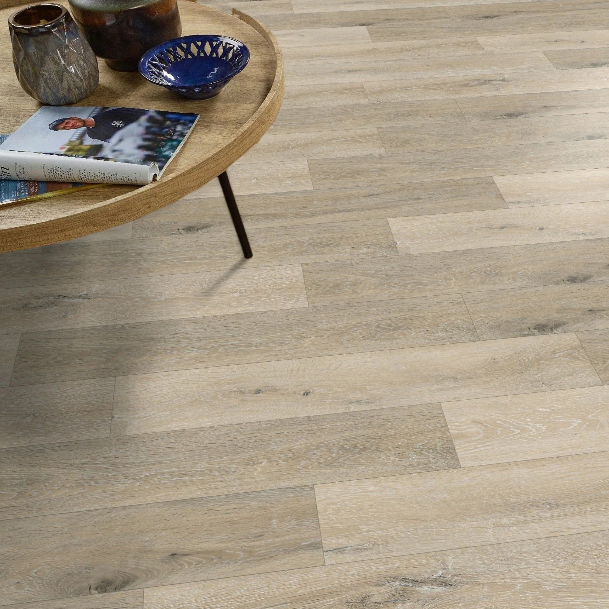 Hampton Oak Plank 0.55mm Wear Layer LVT Rigid Core SPC Click Luxury Vinyl Tile Flooring - Image 4