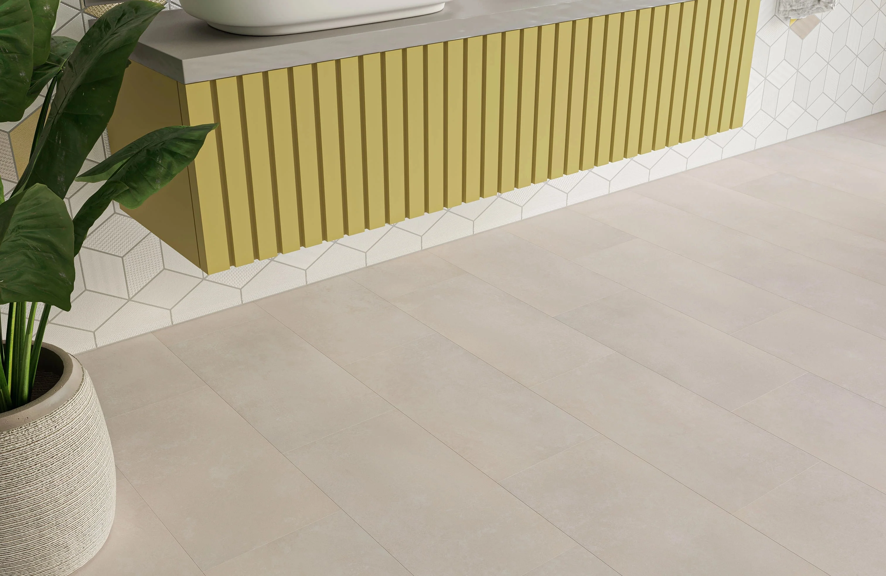 Waterproof LuxeTile GlacierStone Oak 2mm Glue Down LVT - Image 5