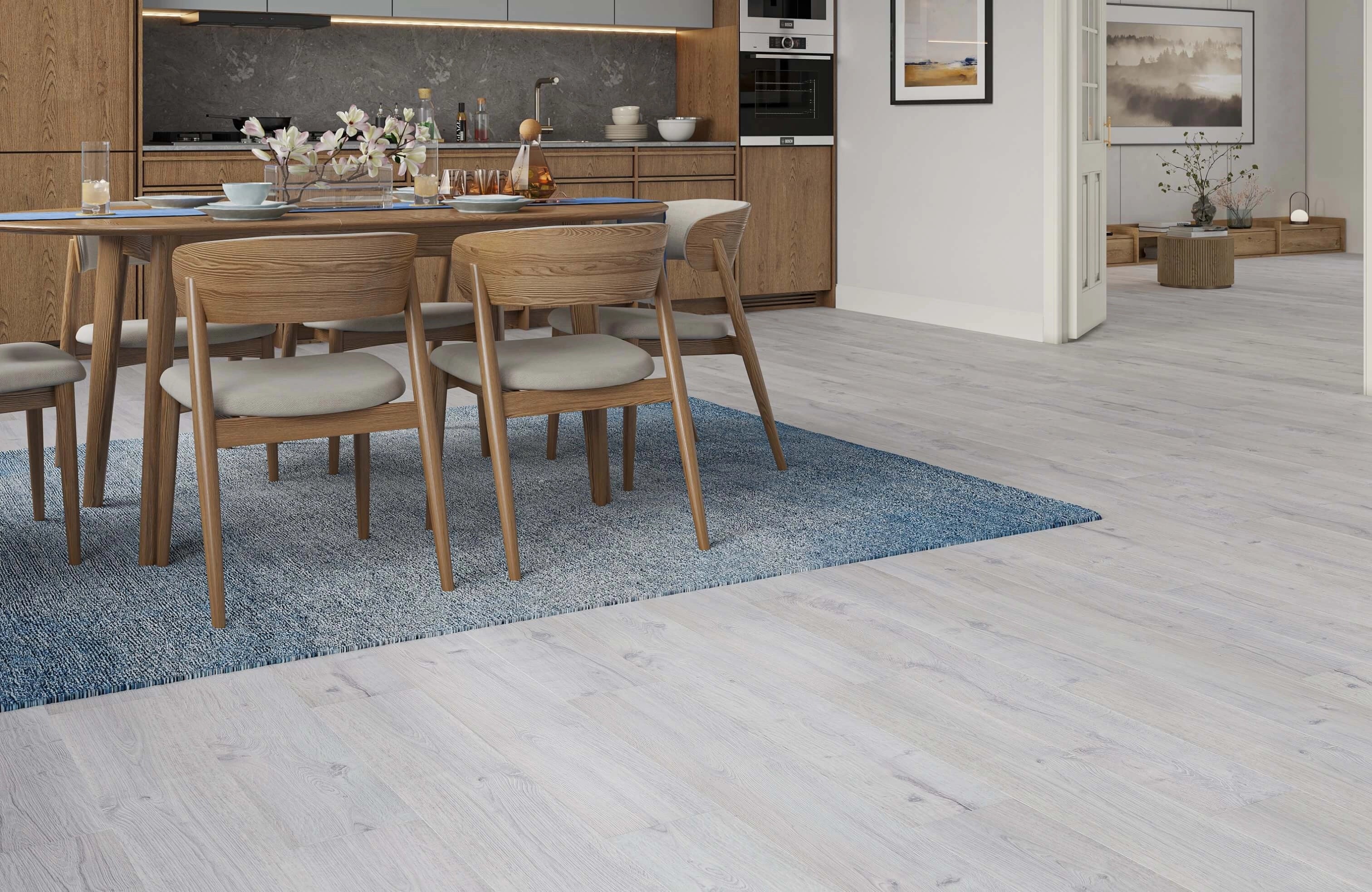 Waterproof Luxury Ivory Oak 8mm Laminate Flooring