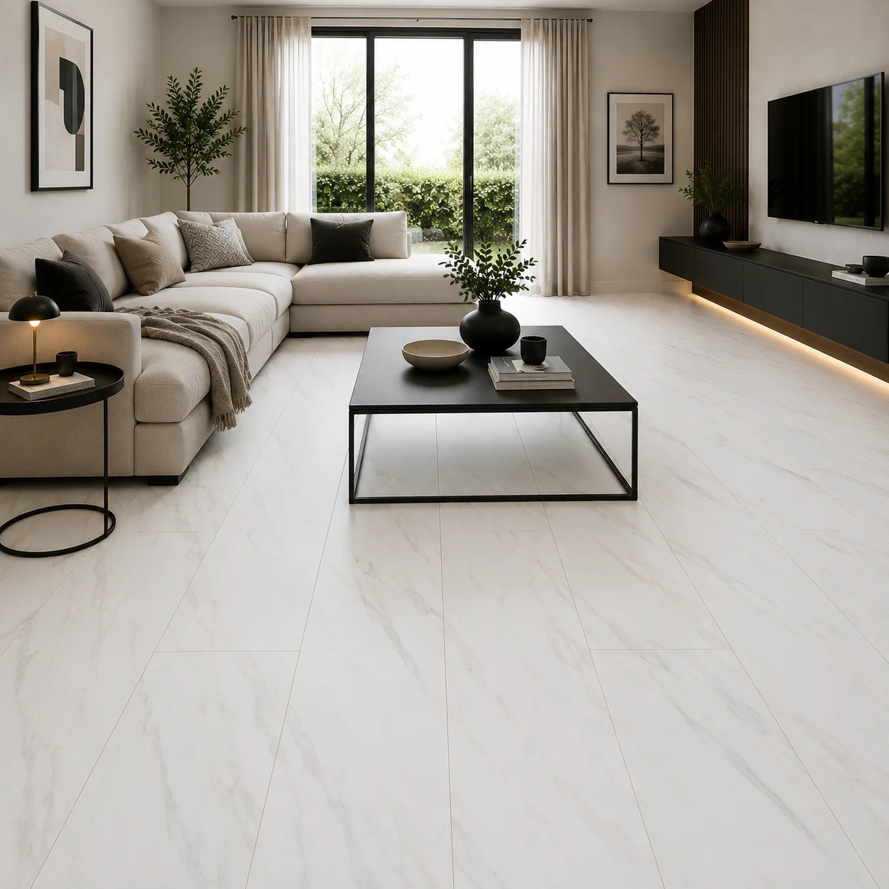 Marble TIle Waterproof Luxury Lumena Oak 8mm Laminate Flooring - Image 2