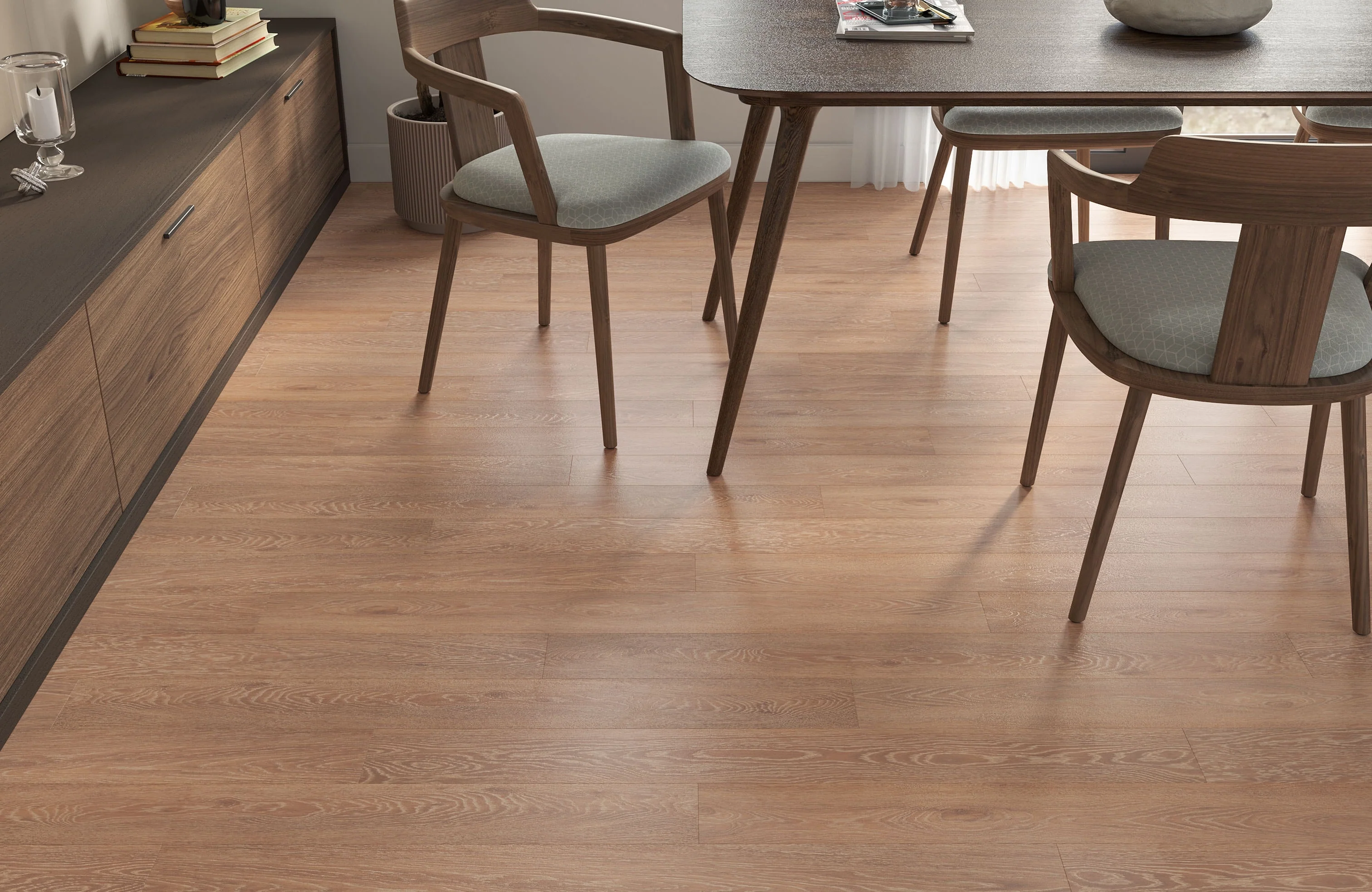 Waterproof Luxury Rosewood Oak 12mm Laminate Flooring