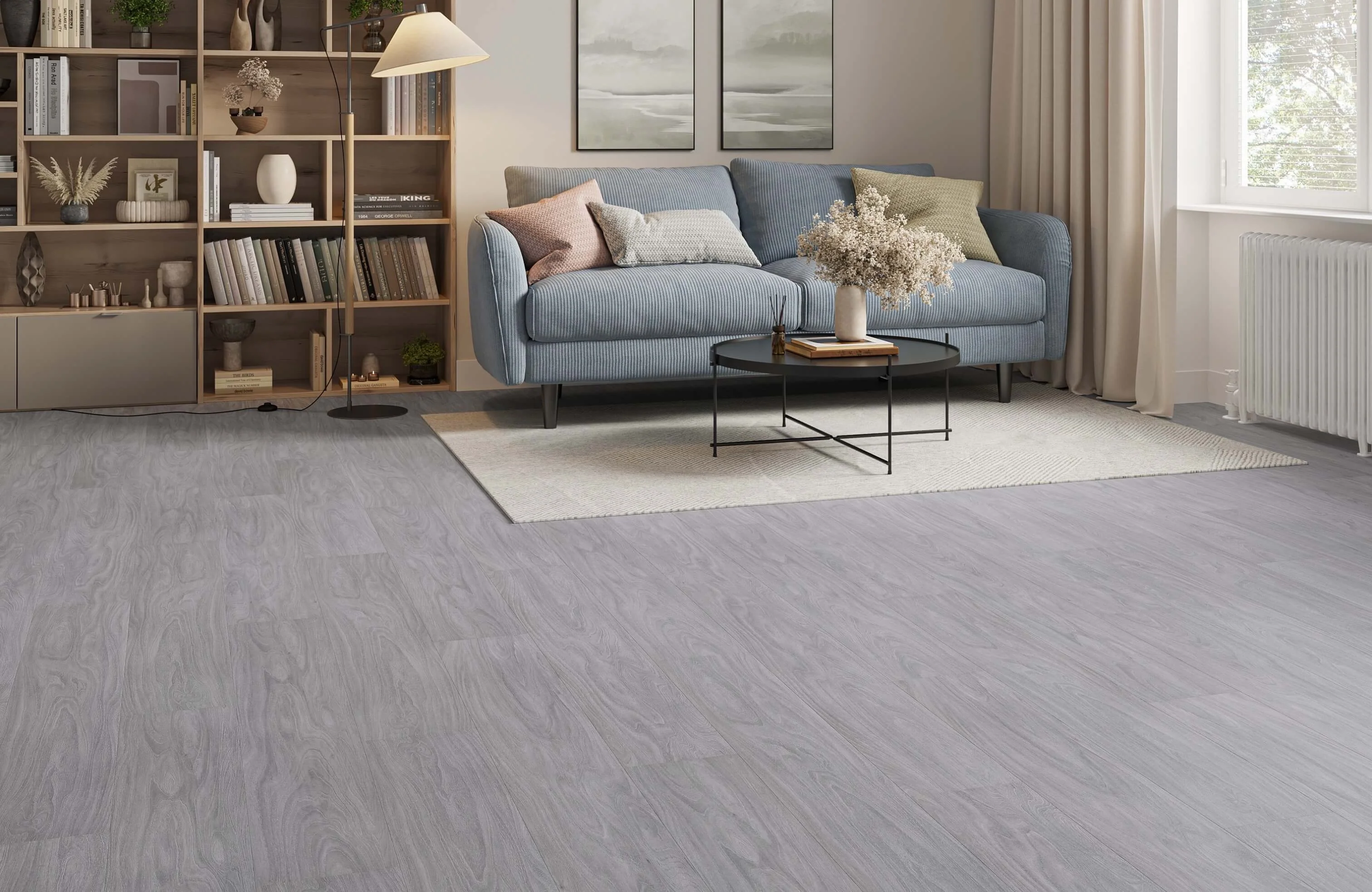 Waterproof Luxury Storm Grey Oak 8mm Laminate Flooring AC5
