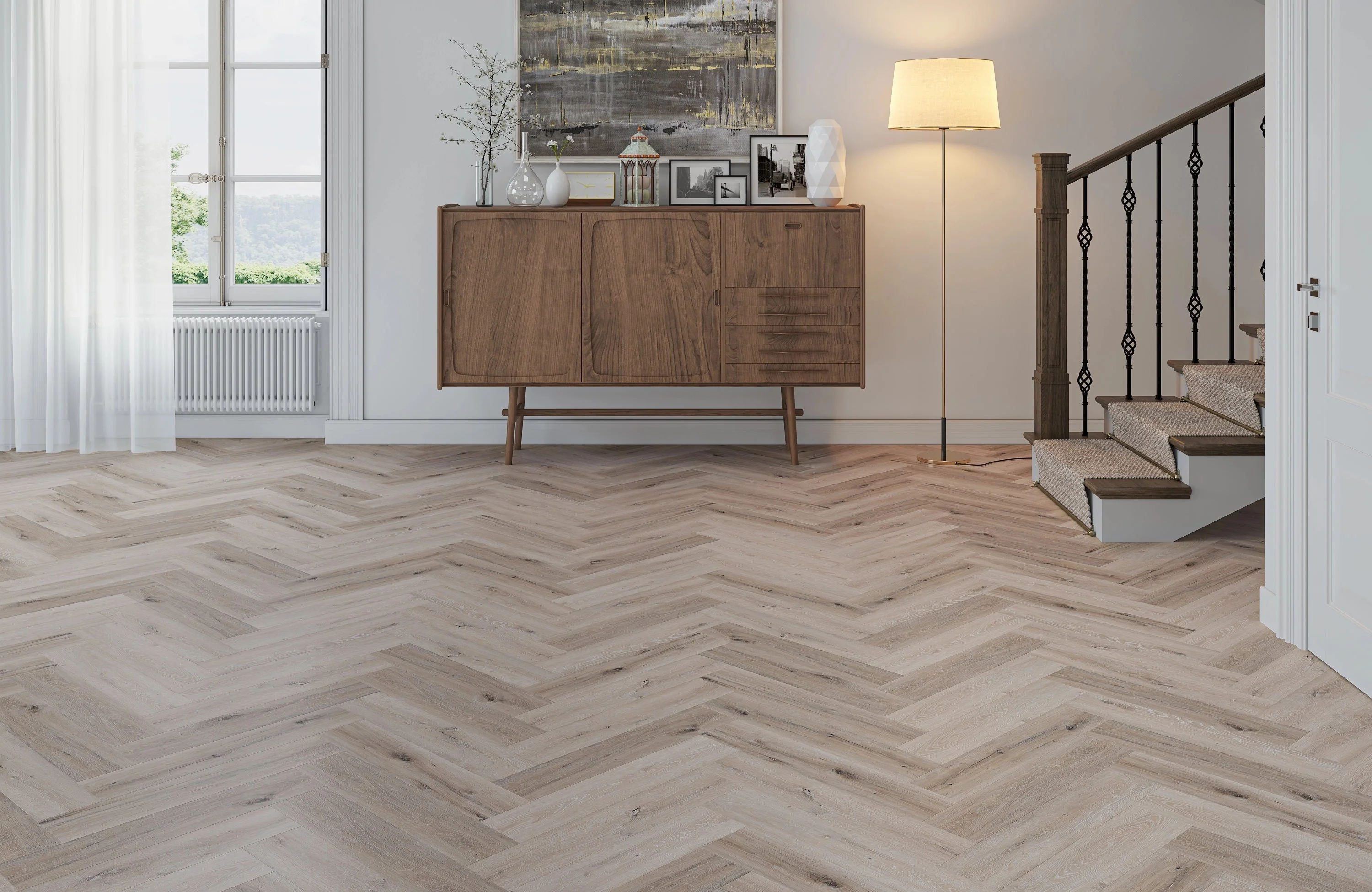 Waterproof Sandringham Oak Herringbone LVT Rigid Core SPC Click Luxury Vinyl Tile Flooring - Image 12