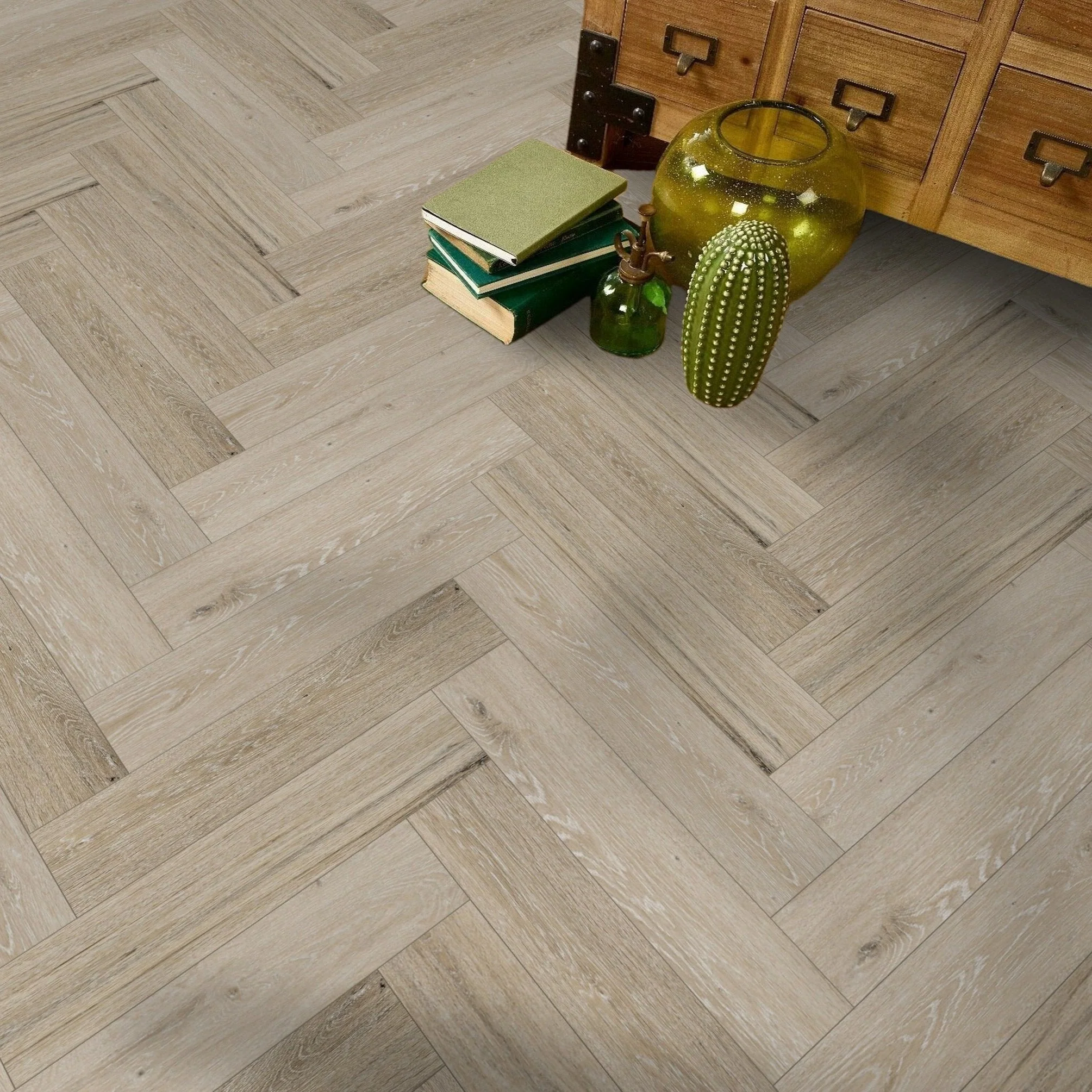 Waterproof Sandringham Oak Herringbone LVT Rigid Core SPC Click Luxury Vinyl Tile Flooring - Image 6