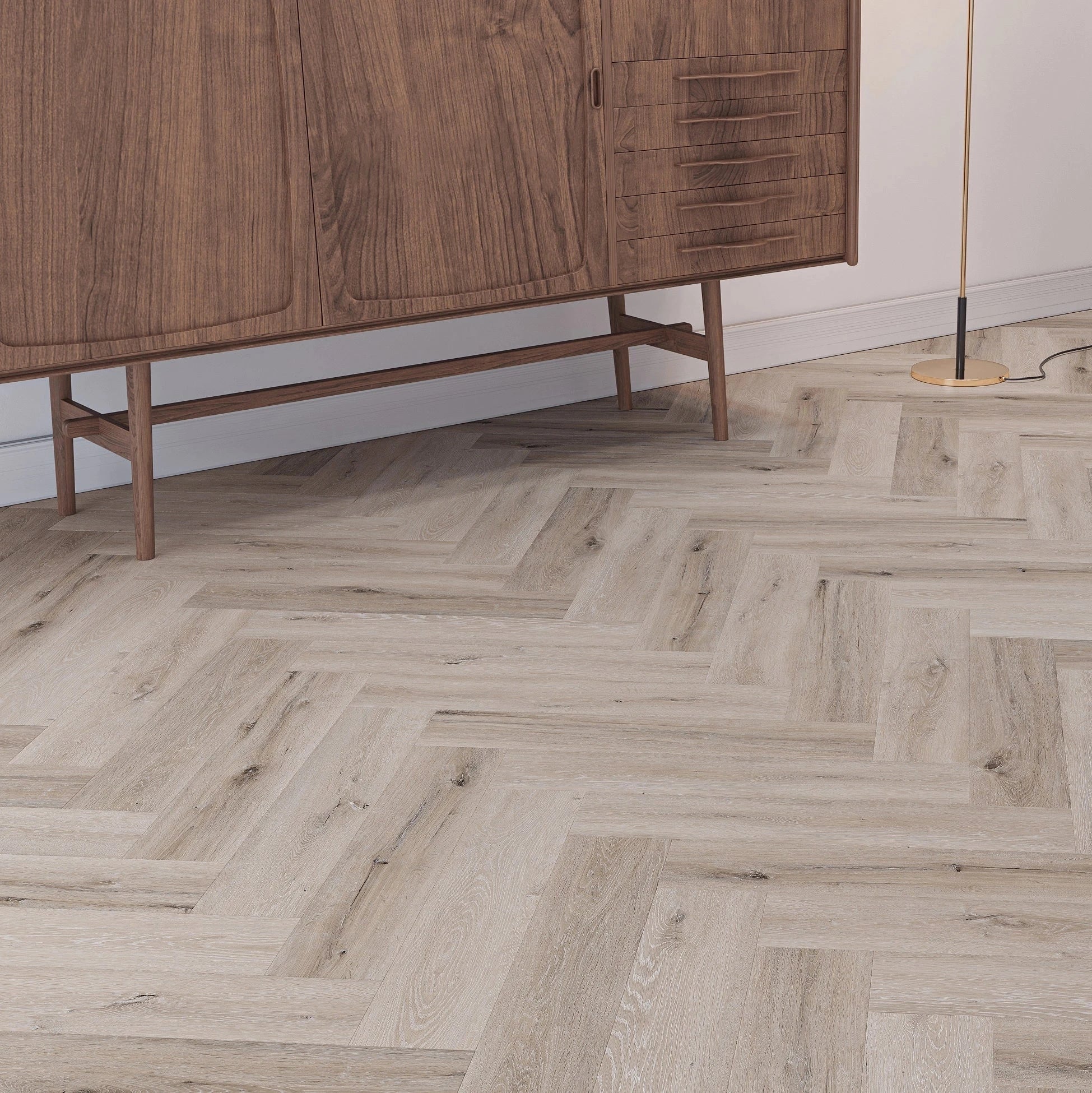 Waterproof Sandringham Oak Herringbone LVT Rigid Core SPC Click Luxury Vinyl Tile Flooring - Image 7