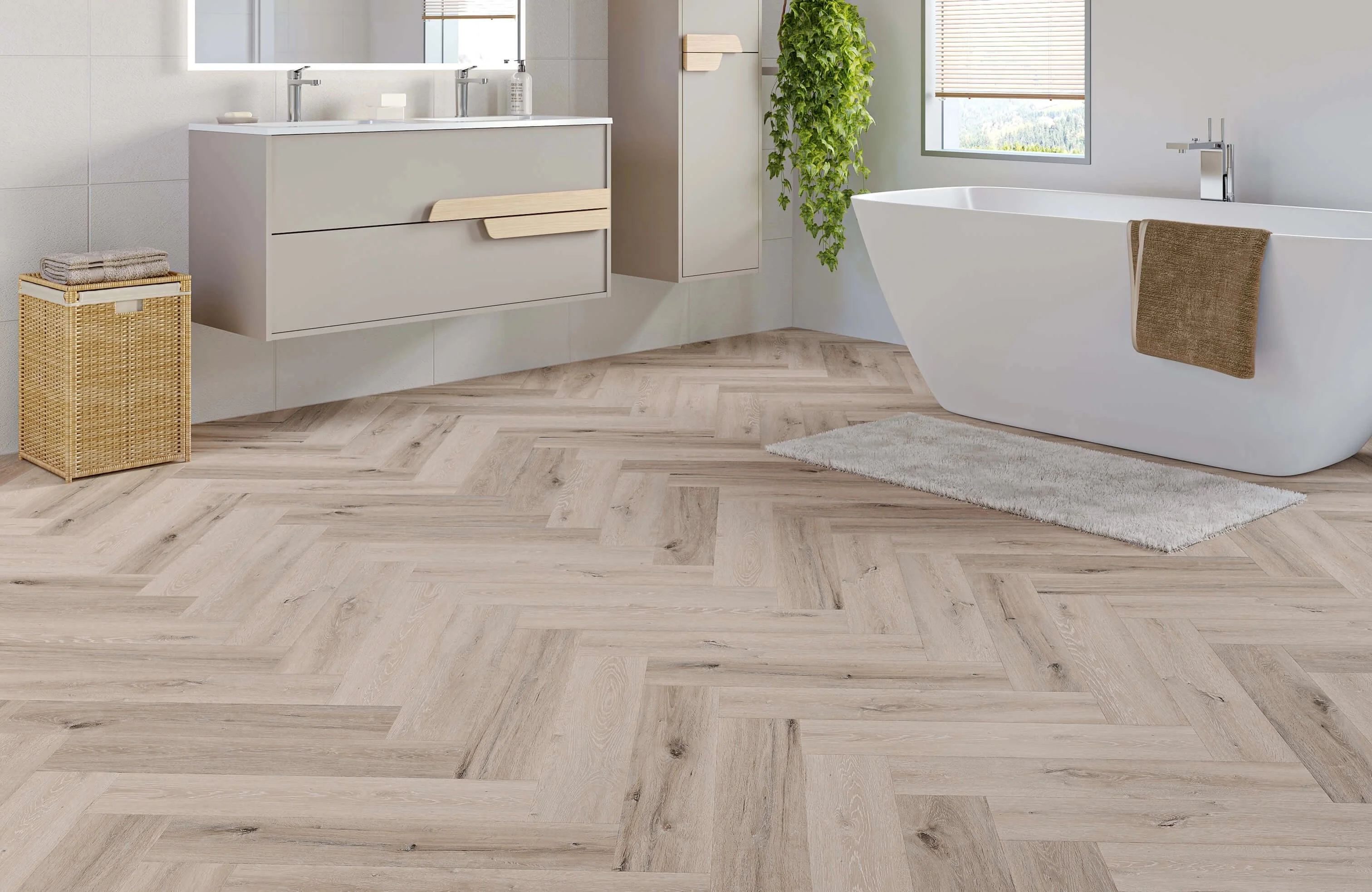 Waterproof Sandringham Oak Herringbone LVT Rigid Core SPC Click Luxury Vinyl Tile Flooring - Image 9