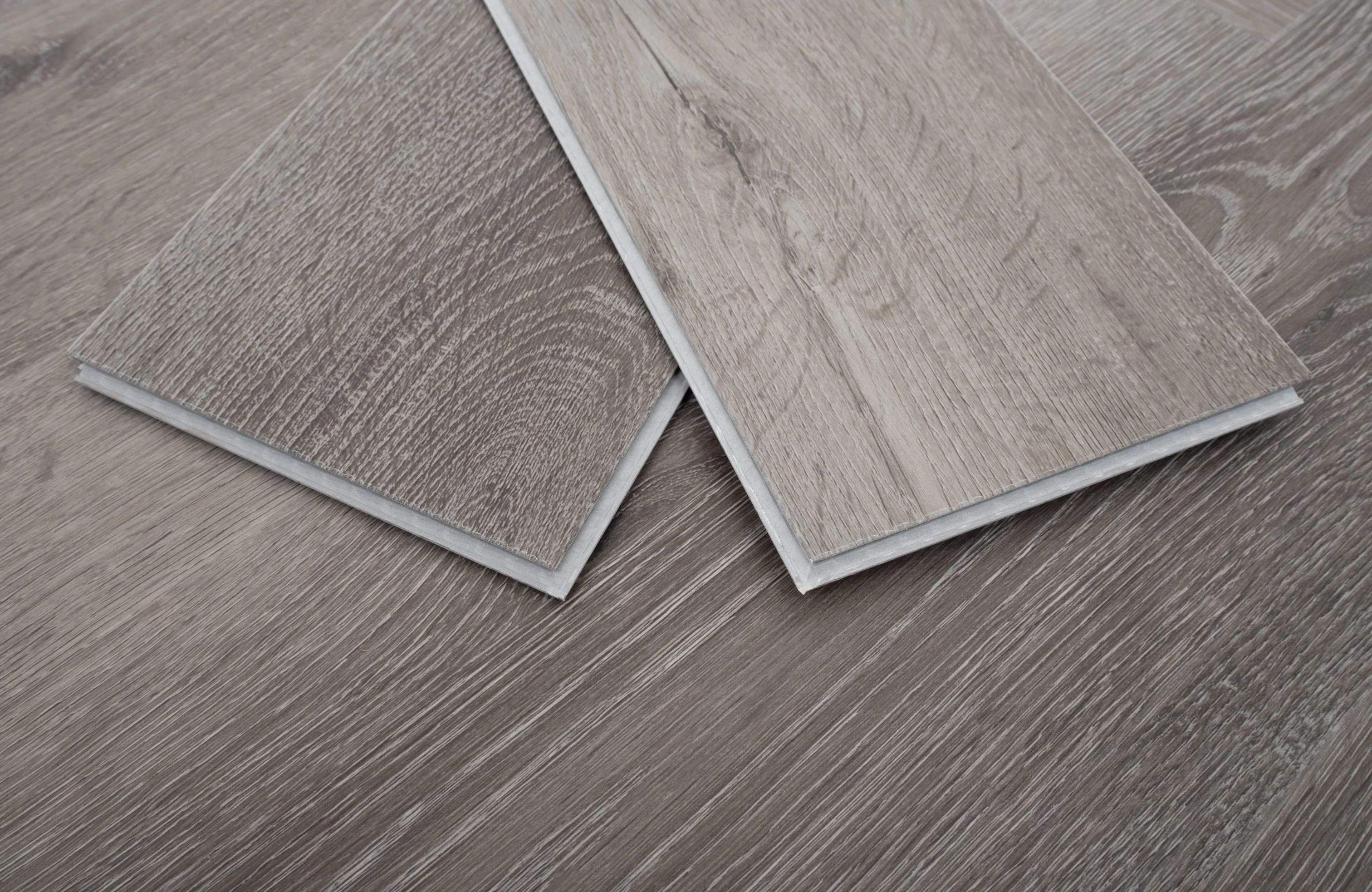 Waterproof Titan Grey Oak Herringbone LVT Rigid Core SPC Click Luxury Vinyl Tile Flooring - Image 6